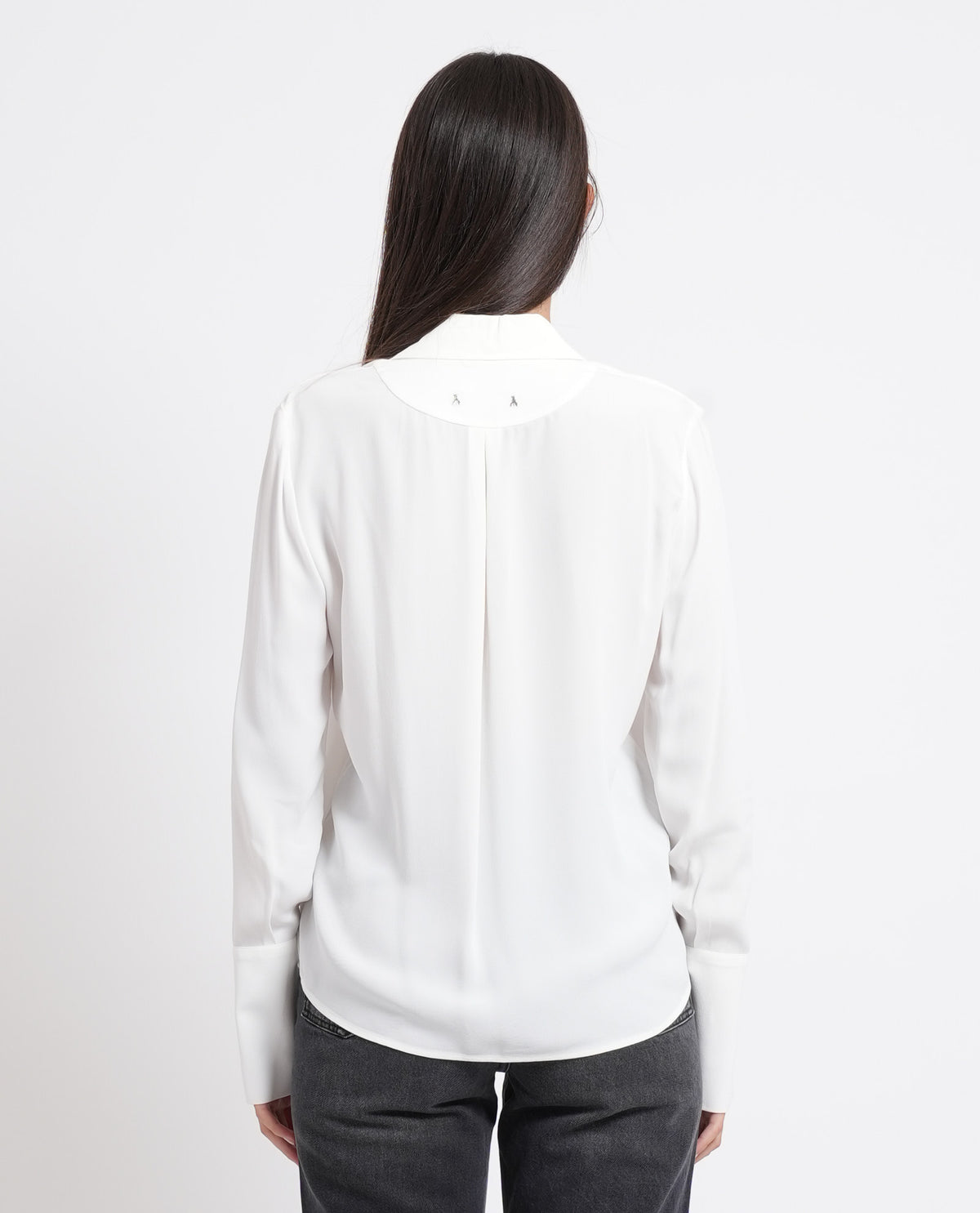 Blusa fluida donna Patriza Pepe con collo drappeggiato 