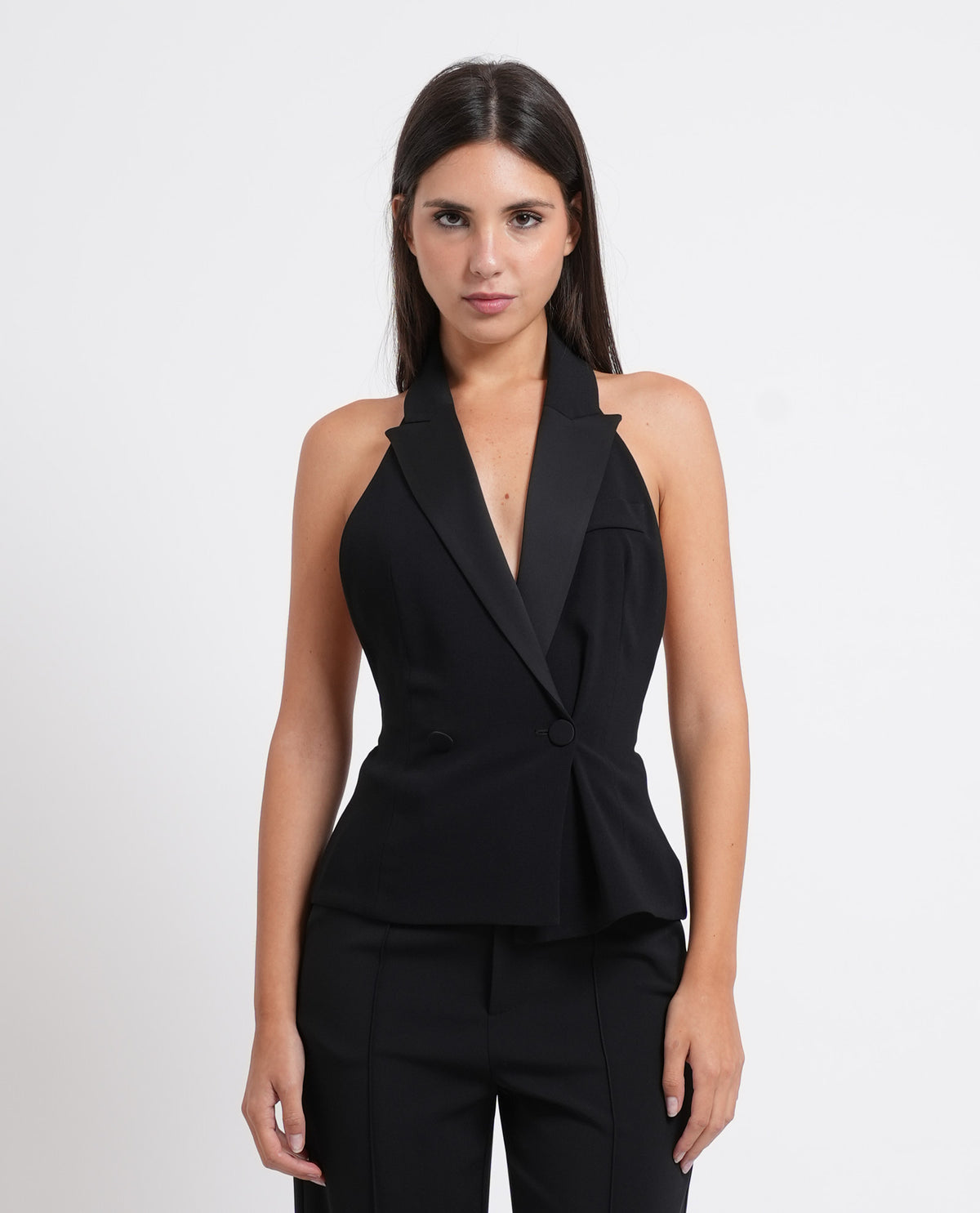 Gilet smoking donna Patrizia Pepe in crepe 