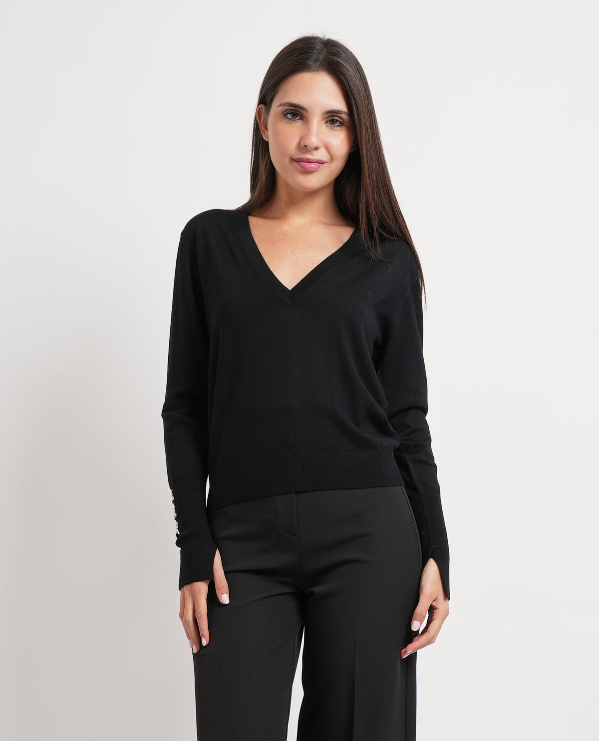 Maglione con scollo a V Patrizia Pepe 