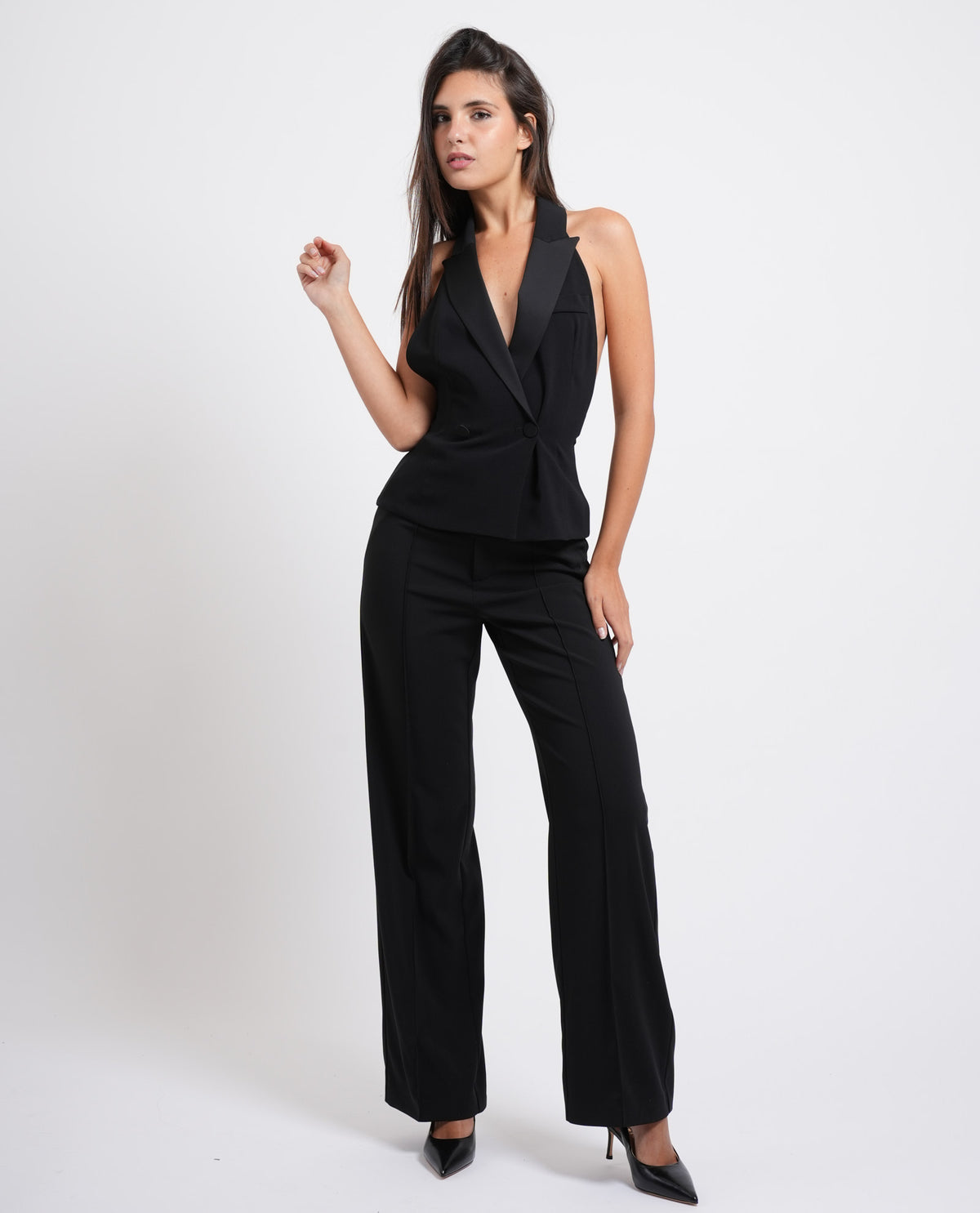 Pantaloni sartoriali donna Patrizia Pepe a vita bassa 