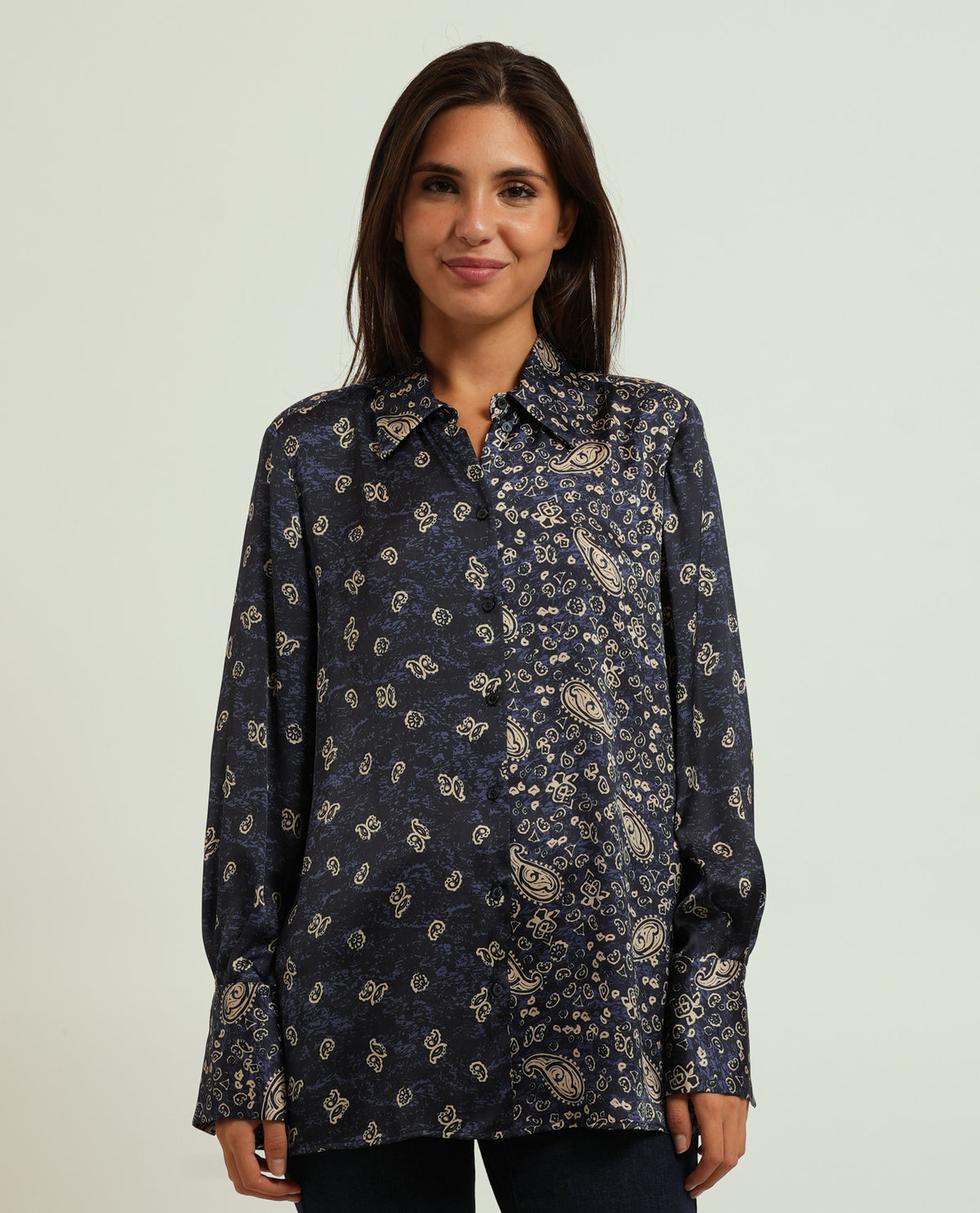 Camicia in raso a fantasia donna Pennyblack 