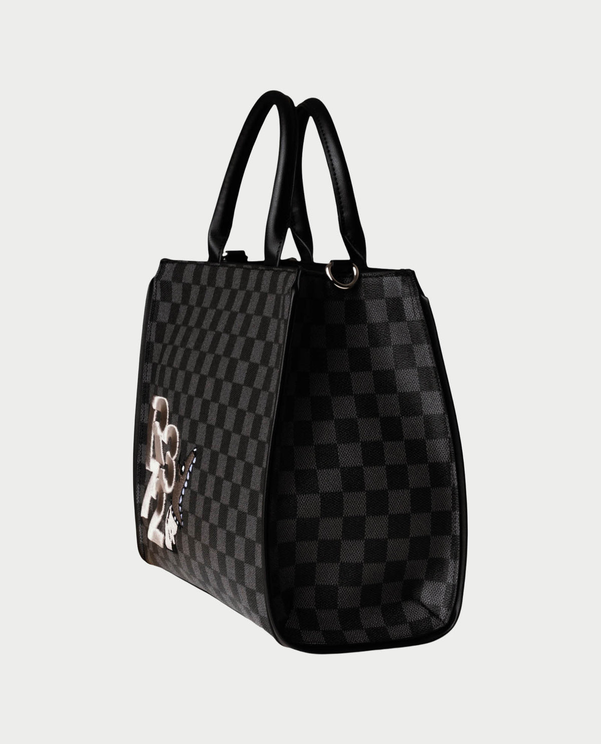 Borsa donna R372 con zip e stampa 