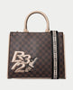 Women's bag R372 with zip and print