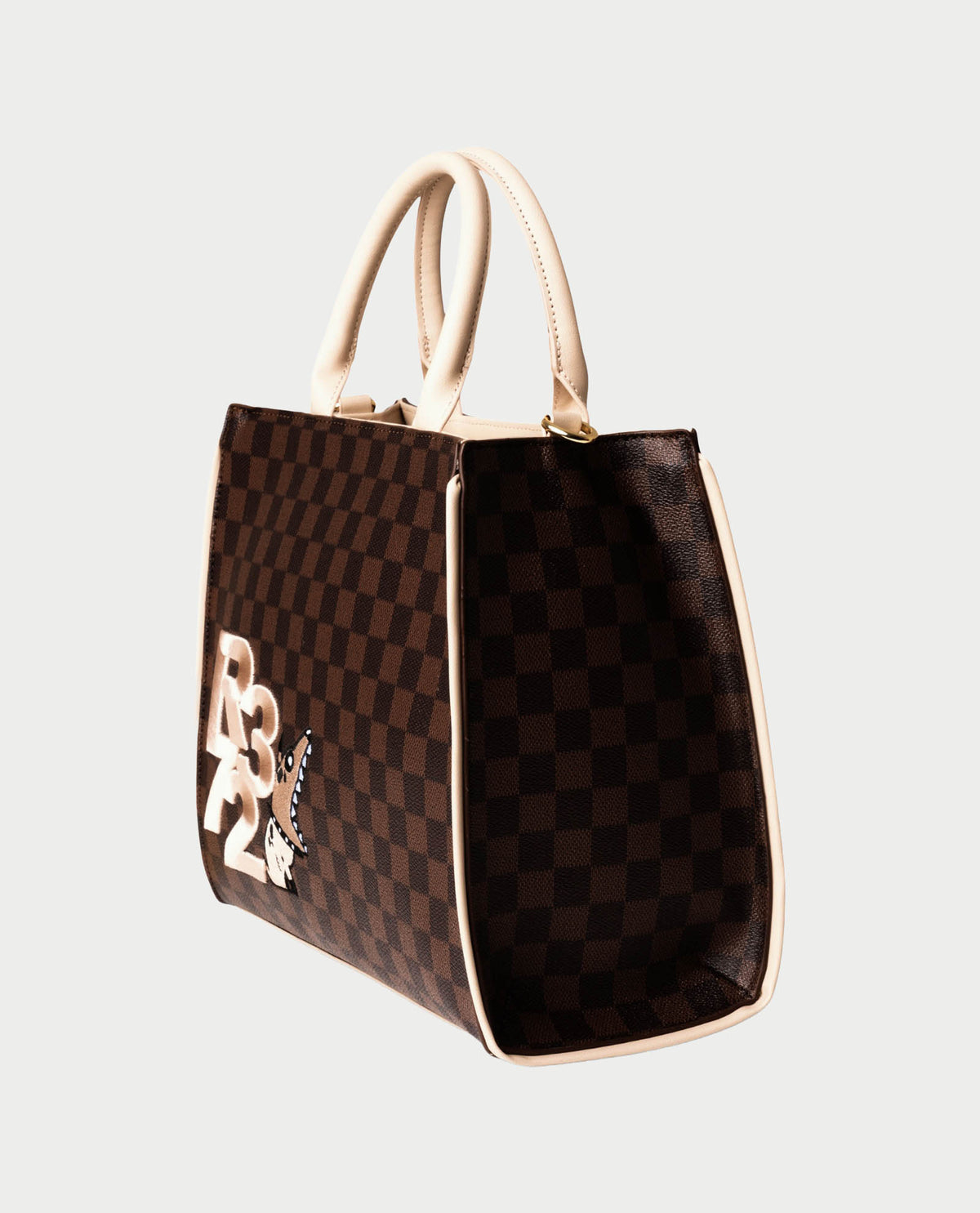 Borsa donna R372 con zip e stampa 