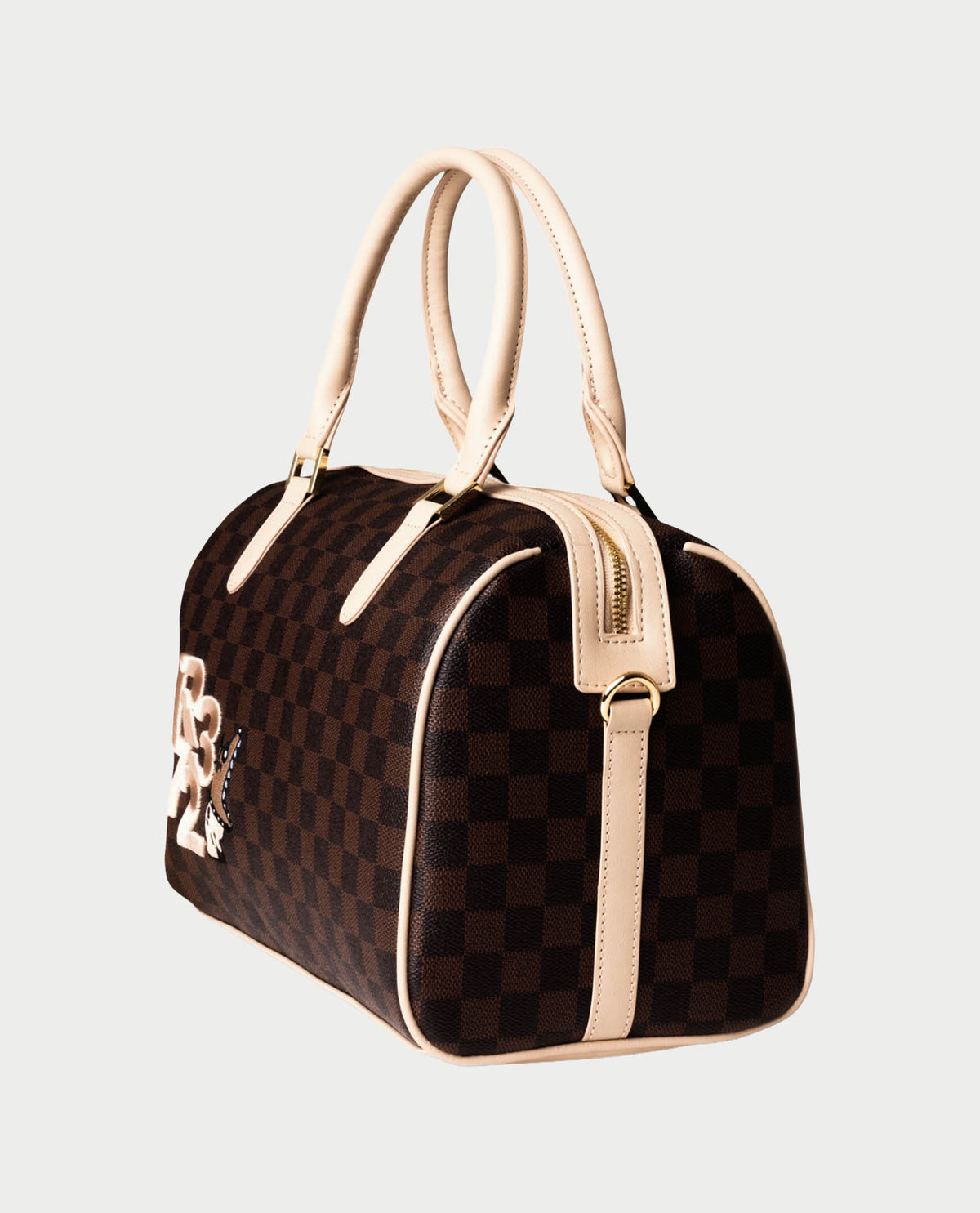 Borsa donna R372 con zip e logo 