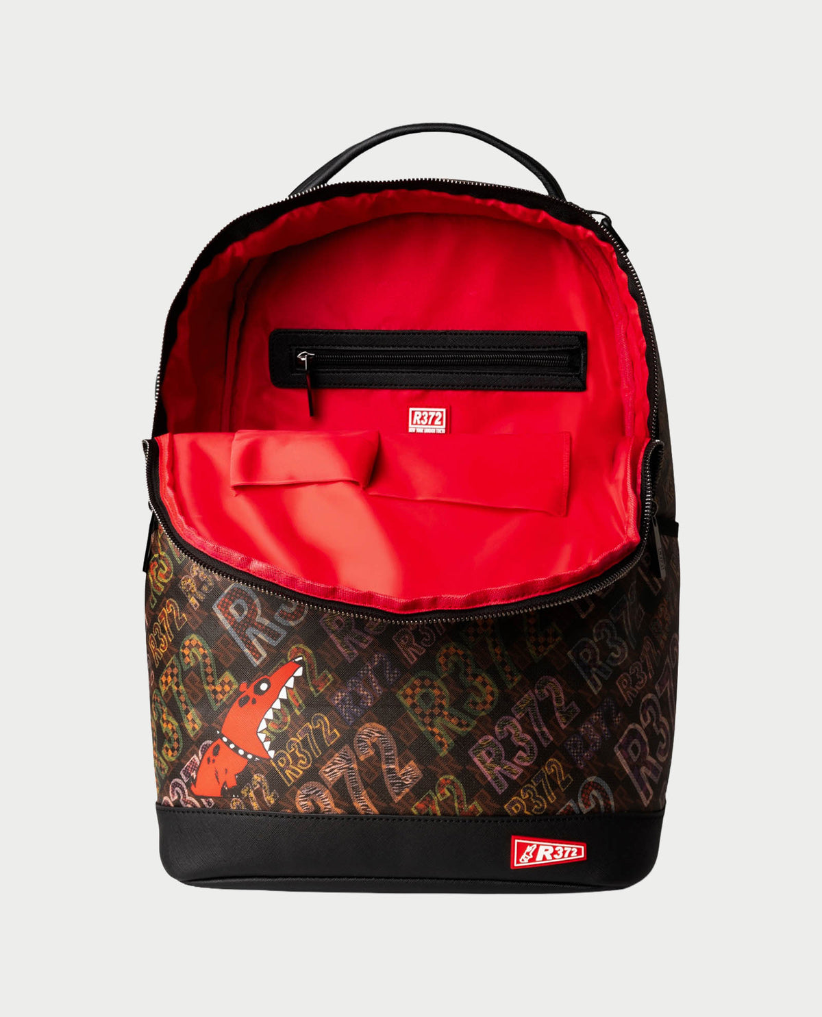 Zaino uomo R372 con logo all-over 