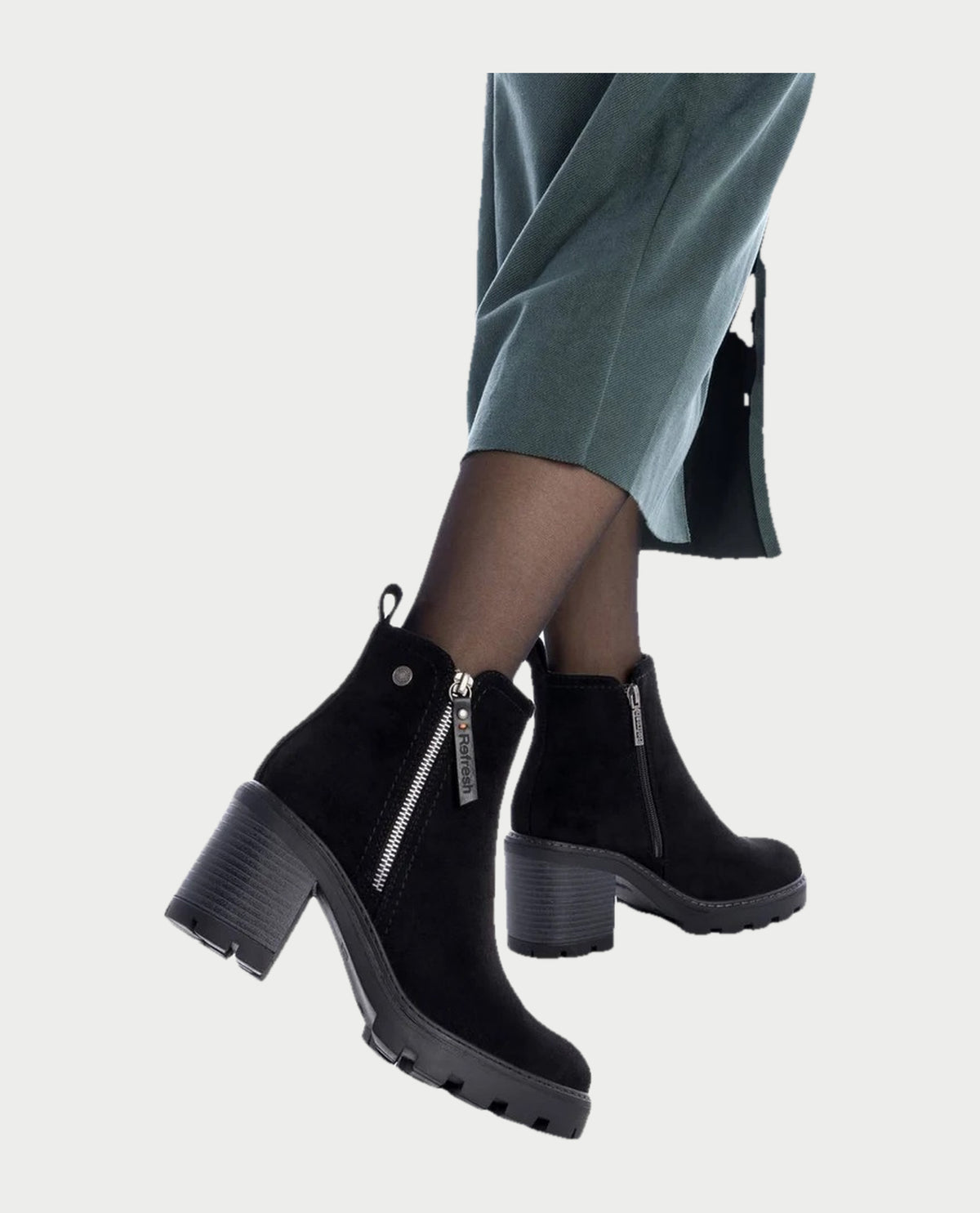 Stivali bassi donna Refresh in pelle scamosciata 