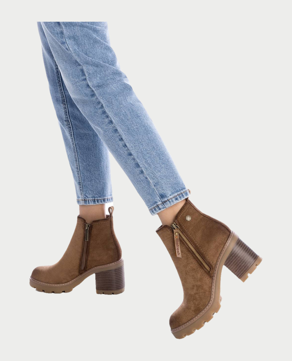 Stivali bassi donna Refresh in pelle scamosciata 