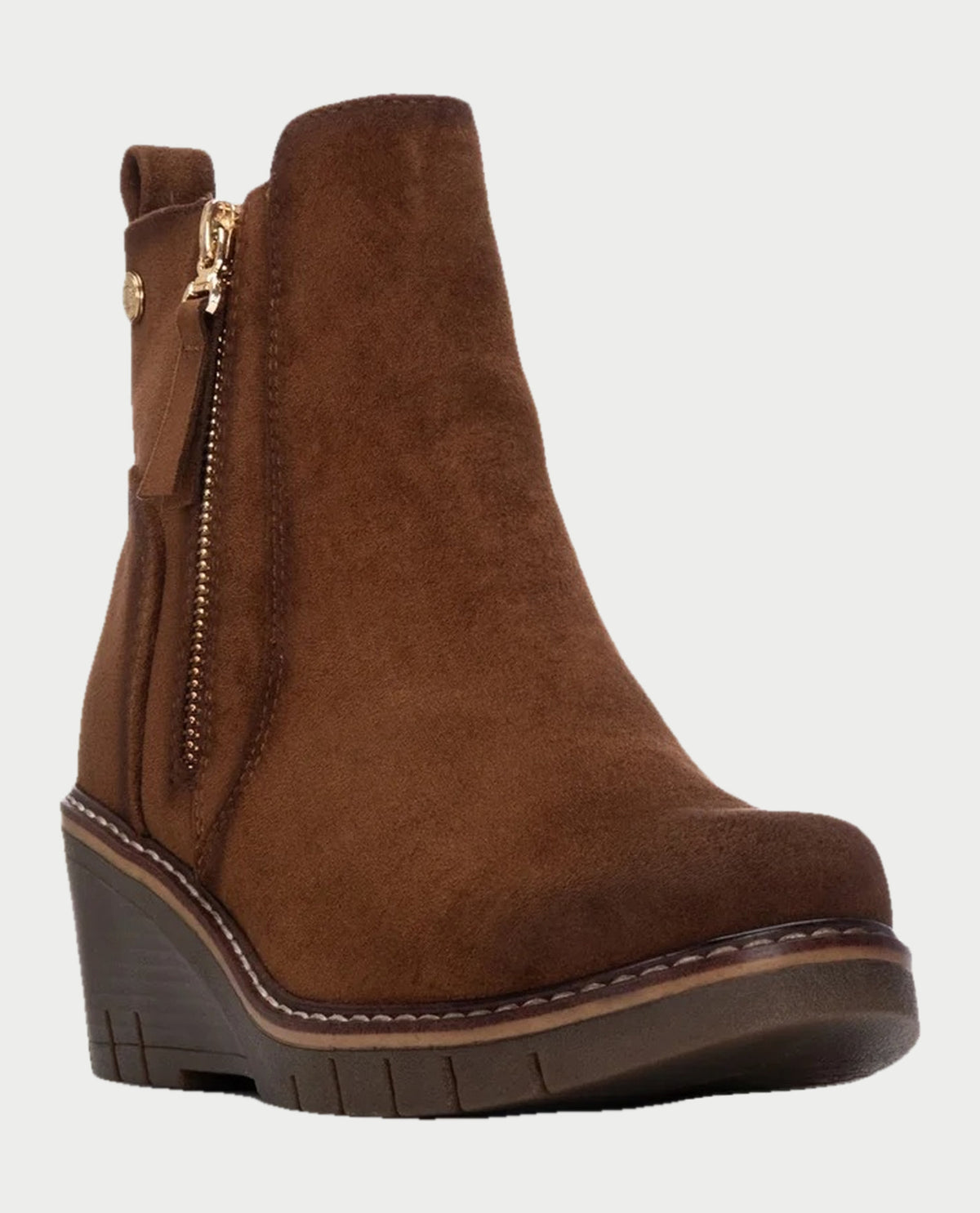 Stivali a tronchetto donna Refresh con zip laterale 