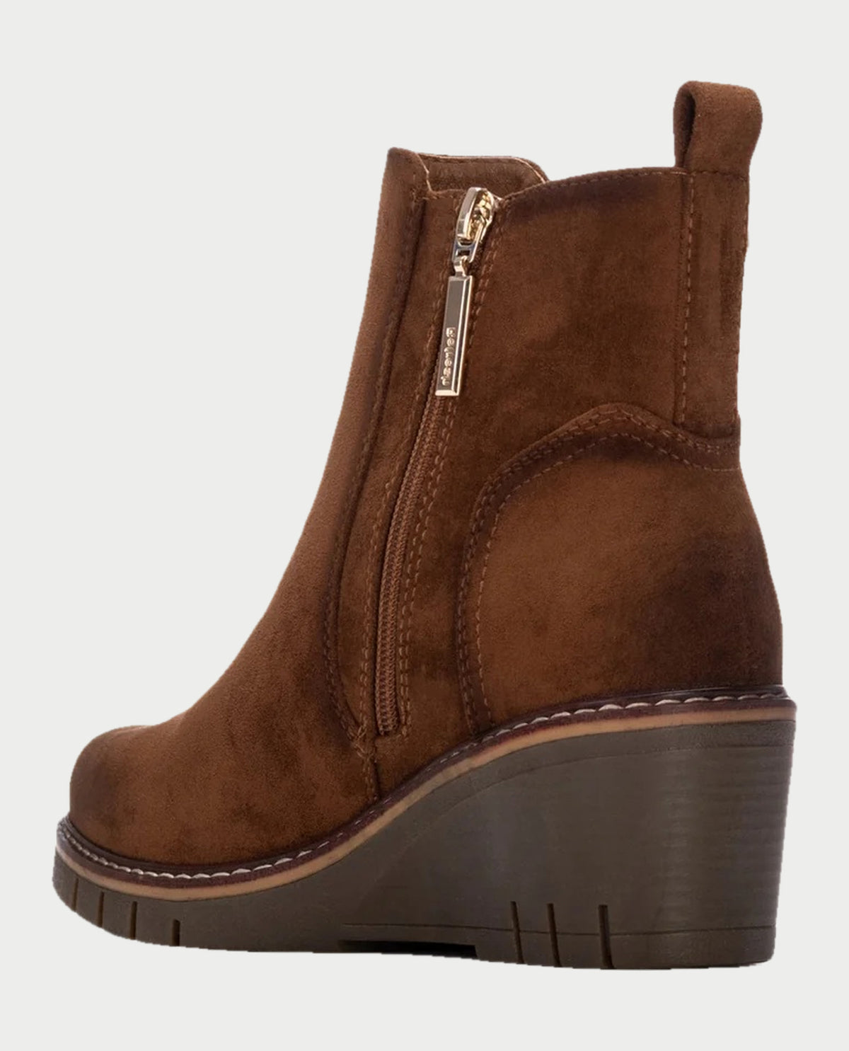 Stivali a tronchetto donna Refresh con zip laterale 