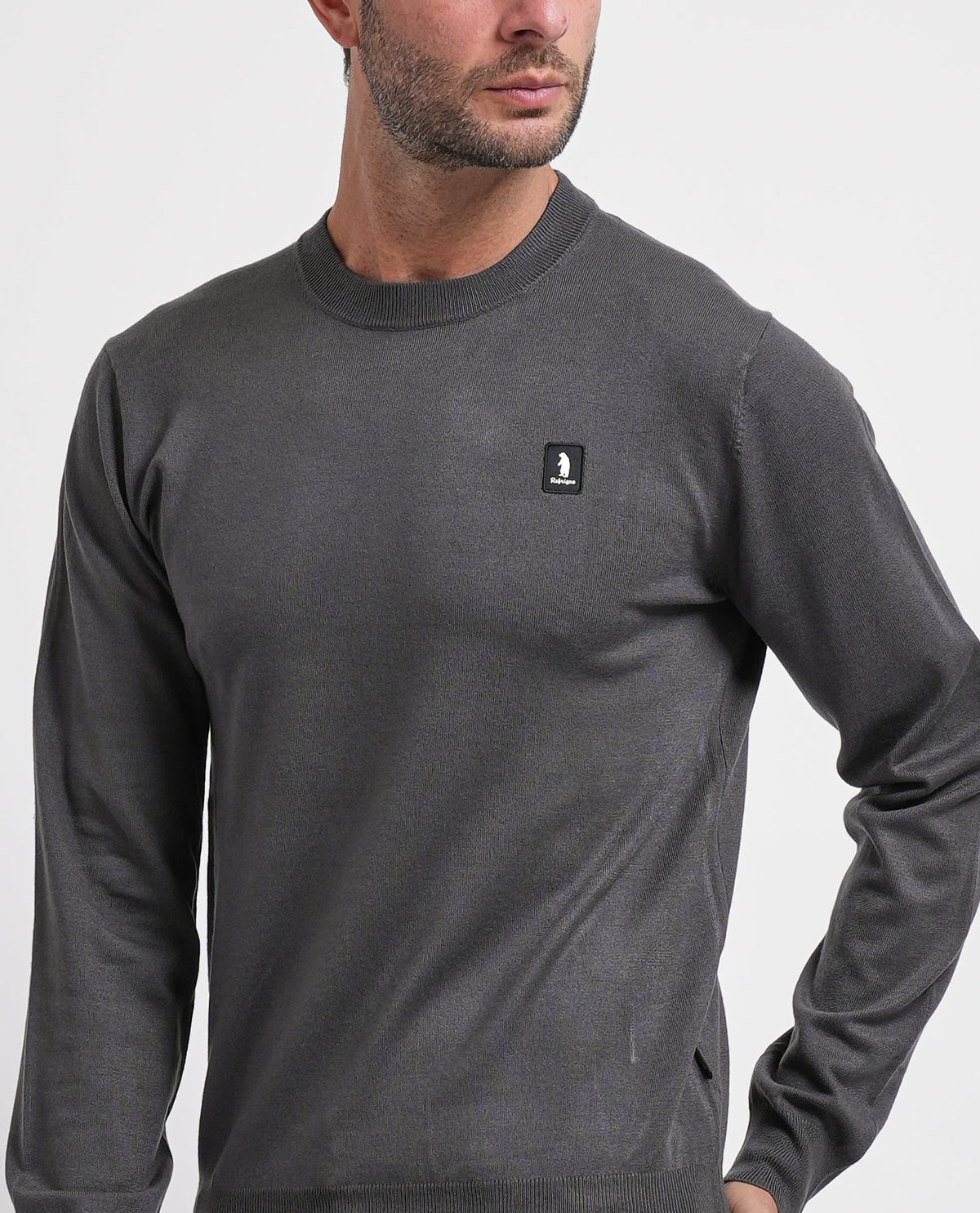 Maglione uomo Refrigue girocollo con logo 