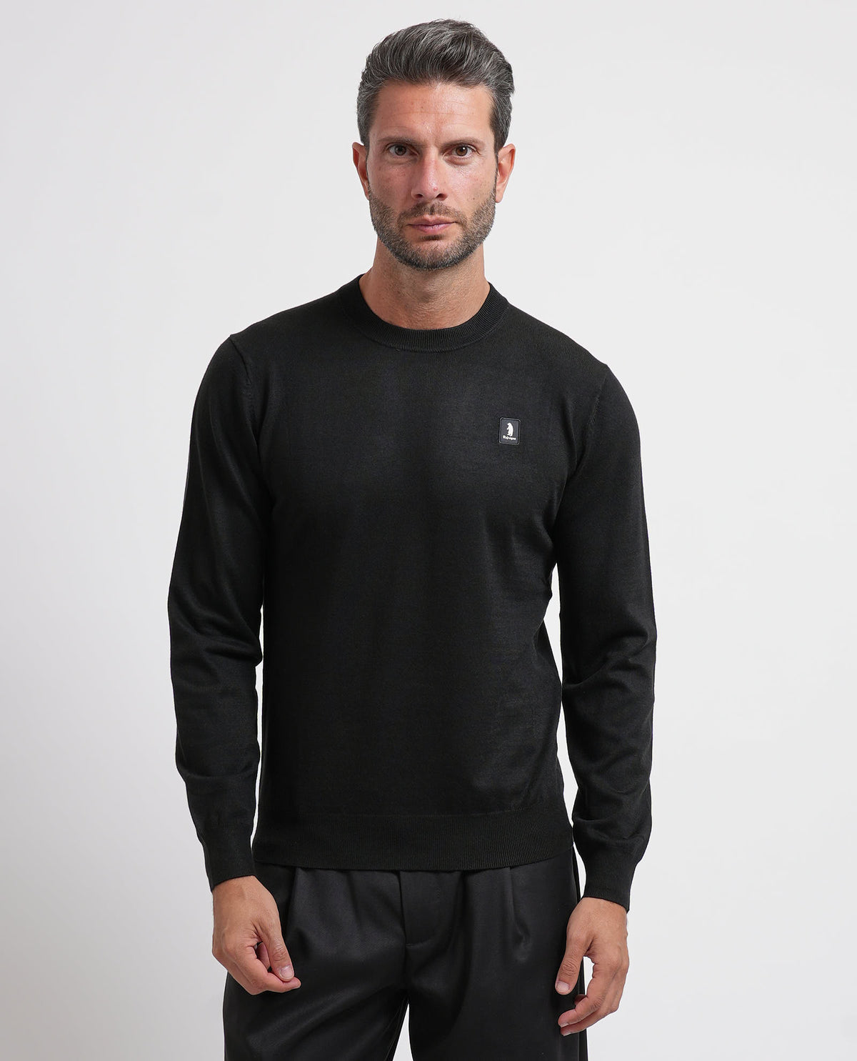 Maglione uomo Refrigue girocollo con logo 