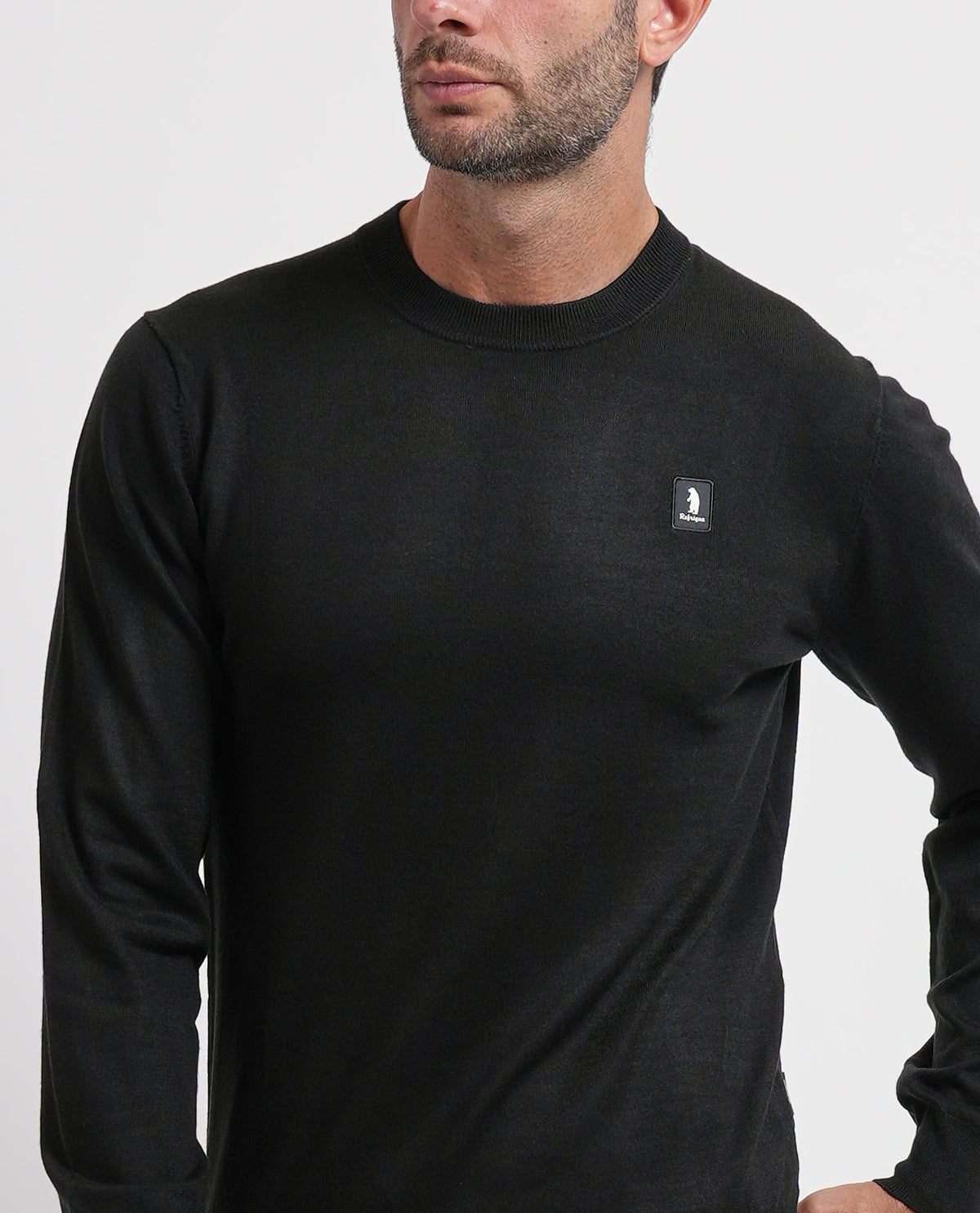 Maglione uomo Refrigue girocollo con logo 