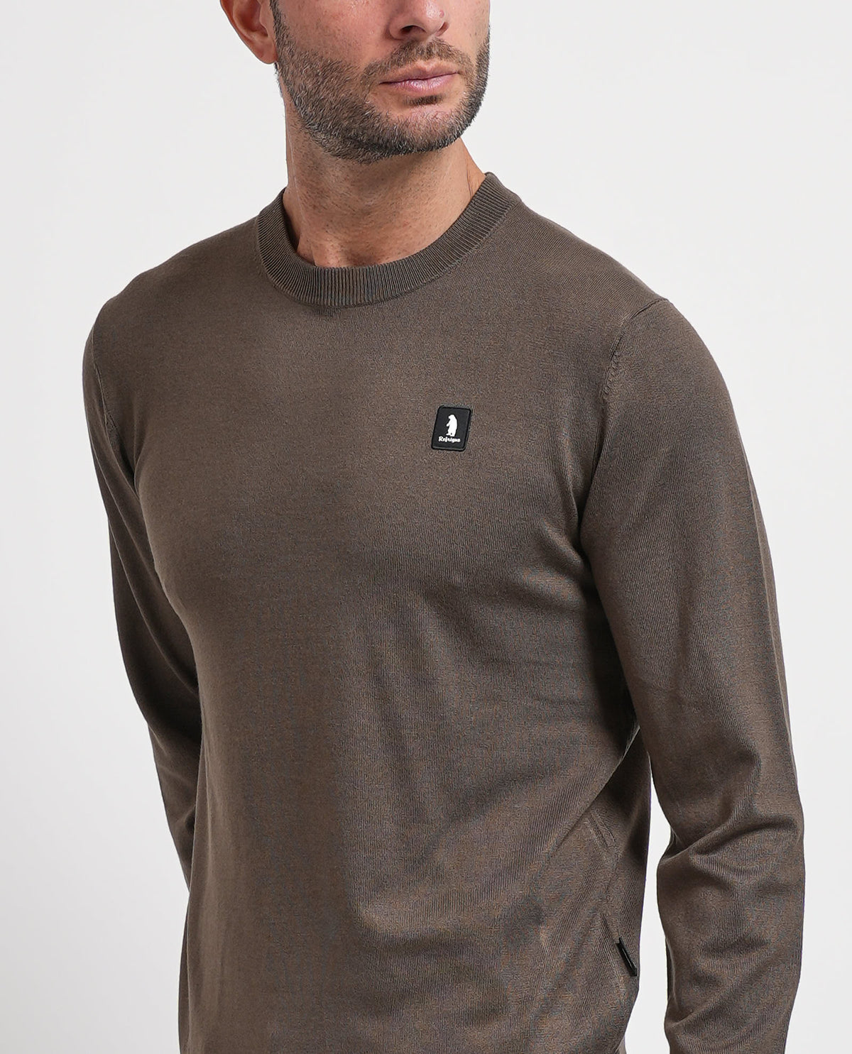Maglione uomo Refrigue girocollo con logo 