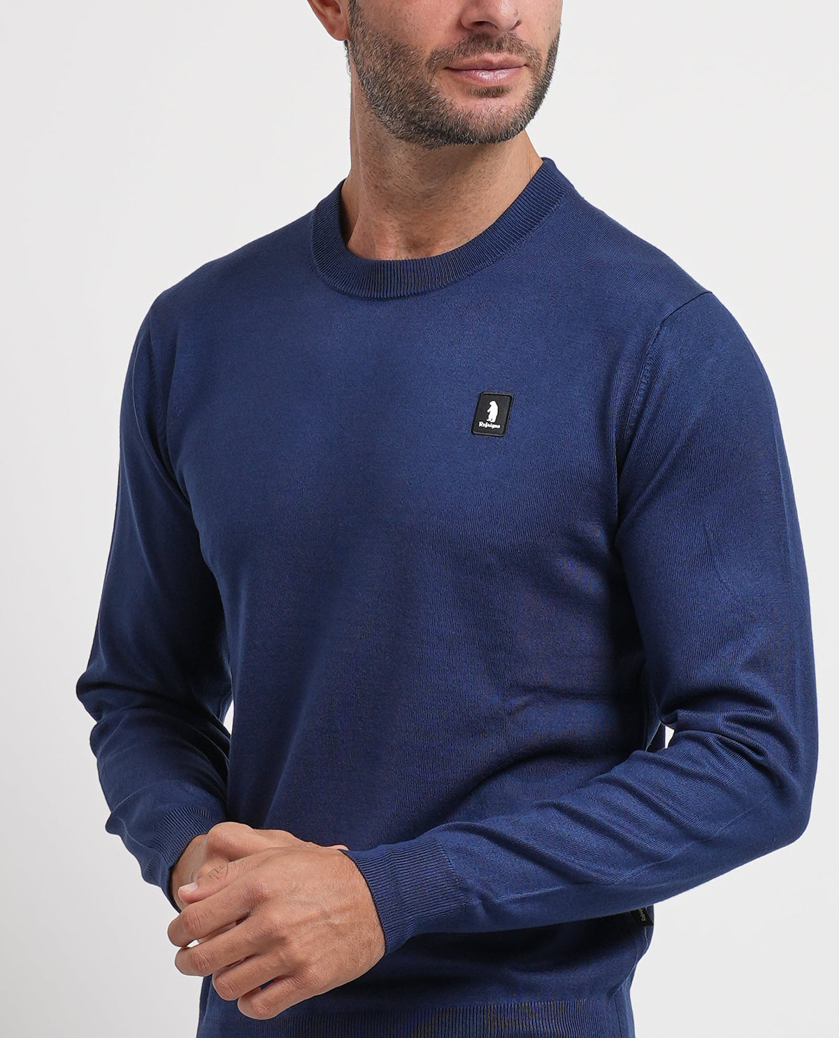 Maglione uomo Refrigue girocollo con logo 