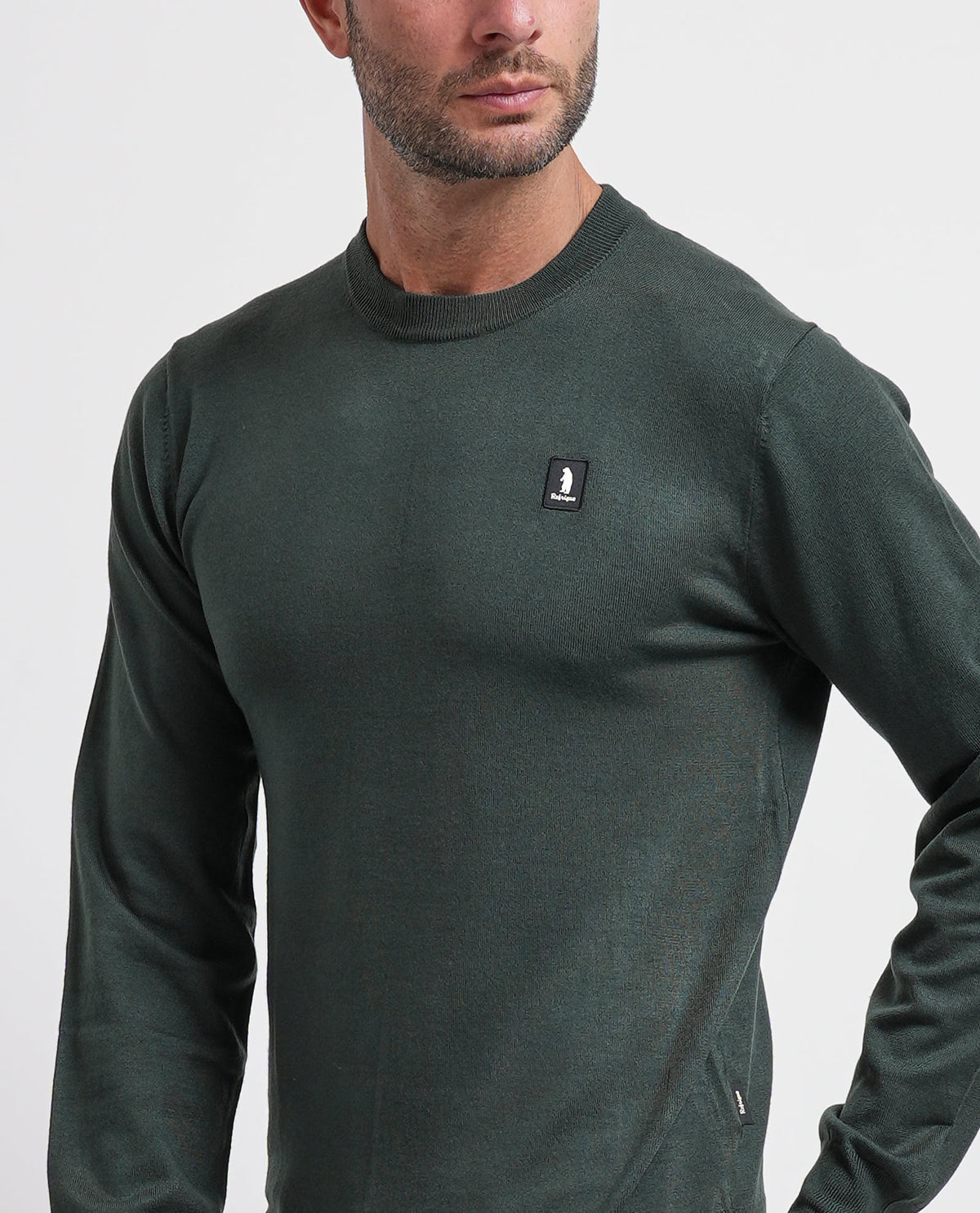 Maglione uomo Refrigue girocollo con logo 