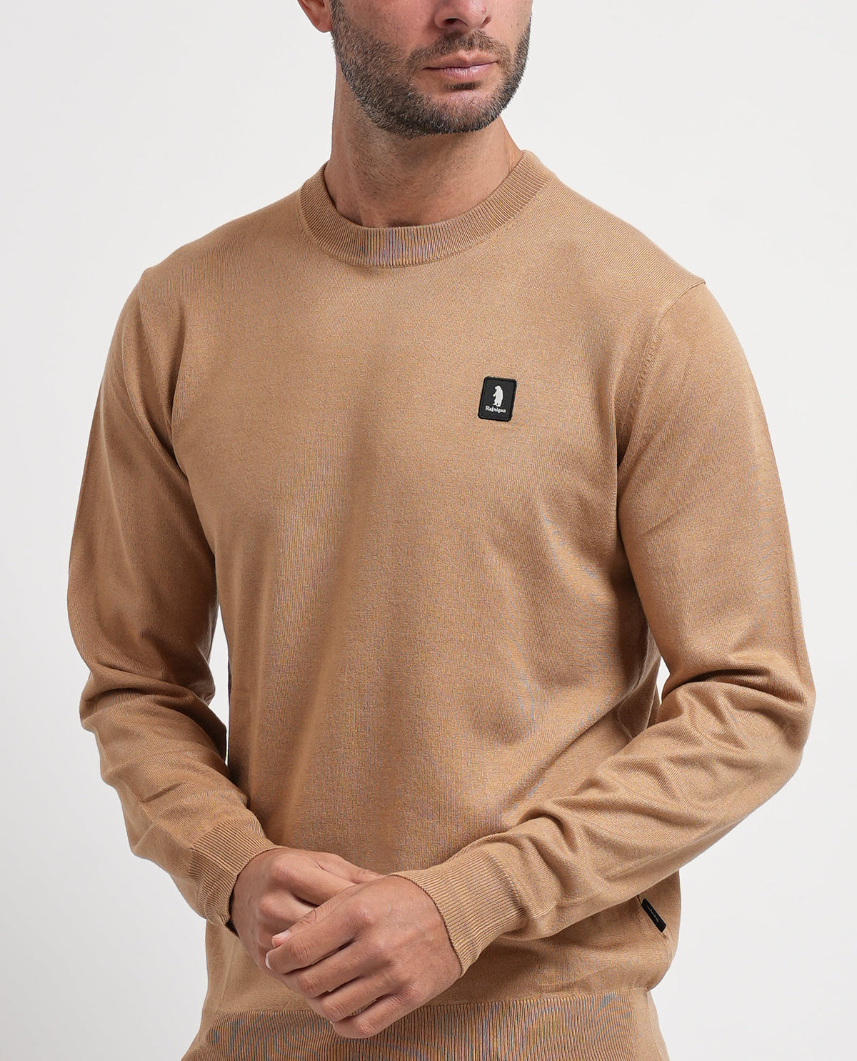 Maglione uomo Refrigue girocollo con logo 