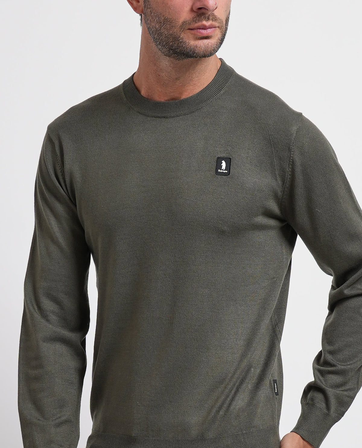 Maglione uomo Refrigue girocollo con logo 