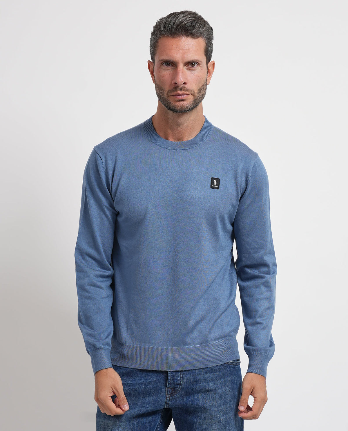 Maglione uomo Refrigue girocollo con logo 