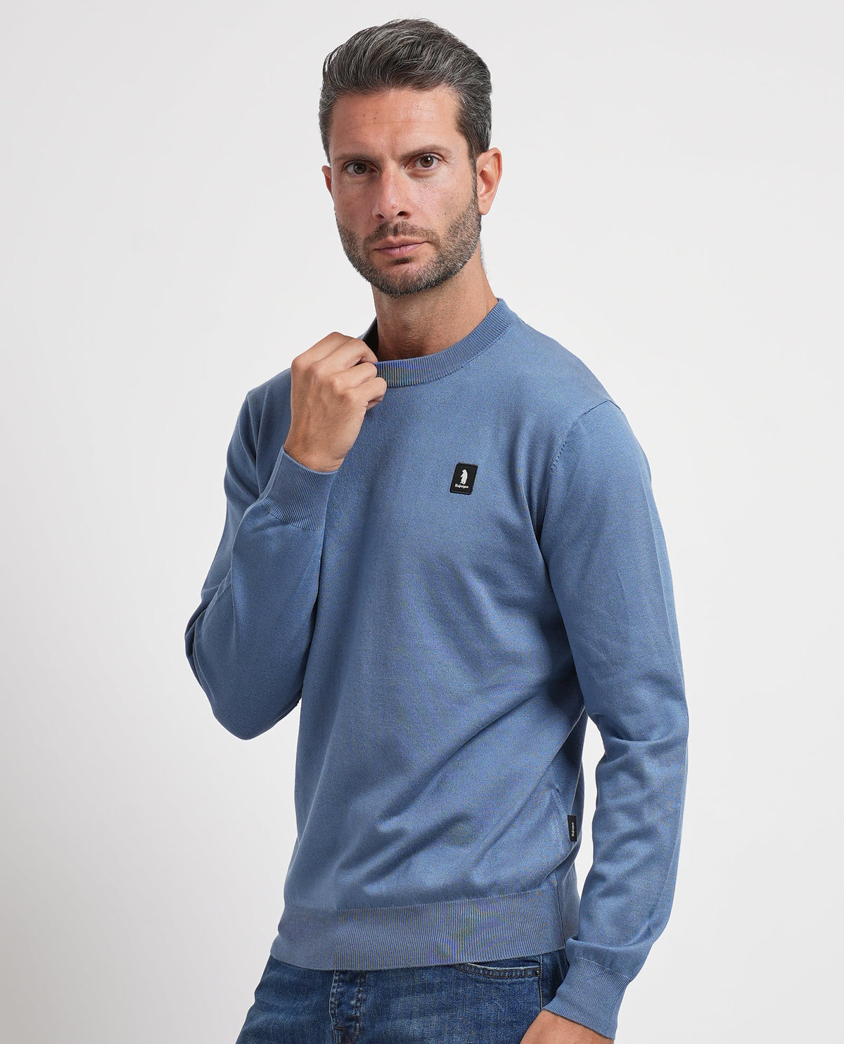 Maglione uomo Refrigue girocollo con logo 