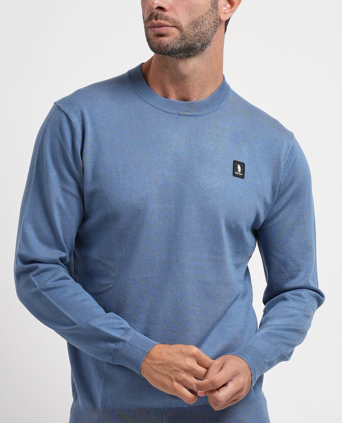 Maglione uomo Refrigue girocollo con logo 