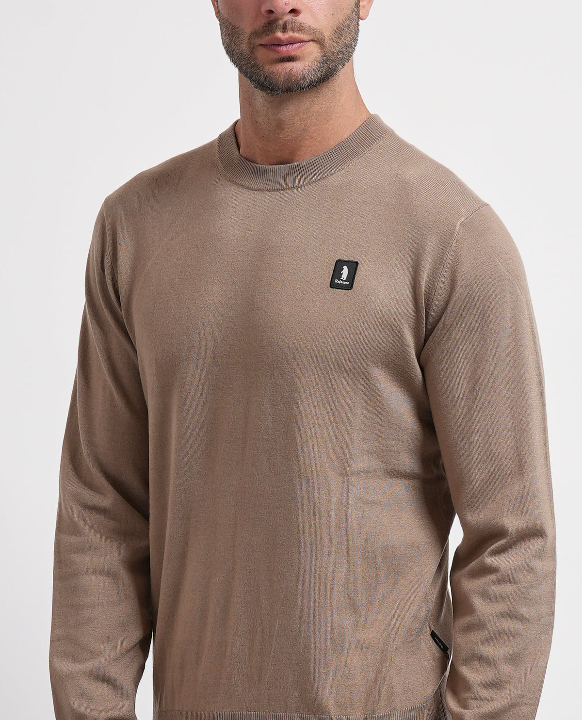 Maglione uomo Refrigue girocollo con logo 