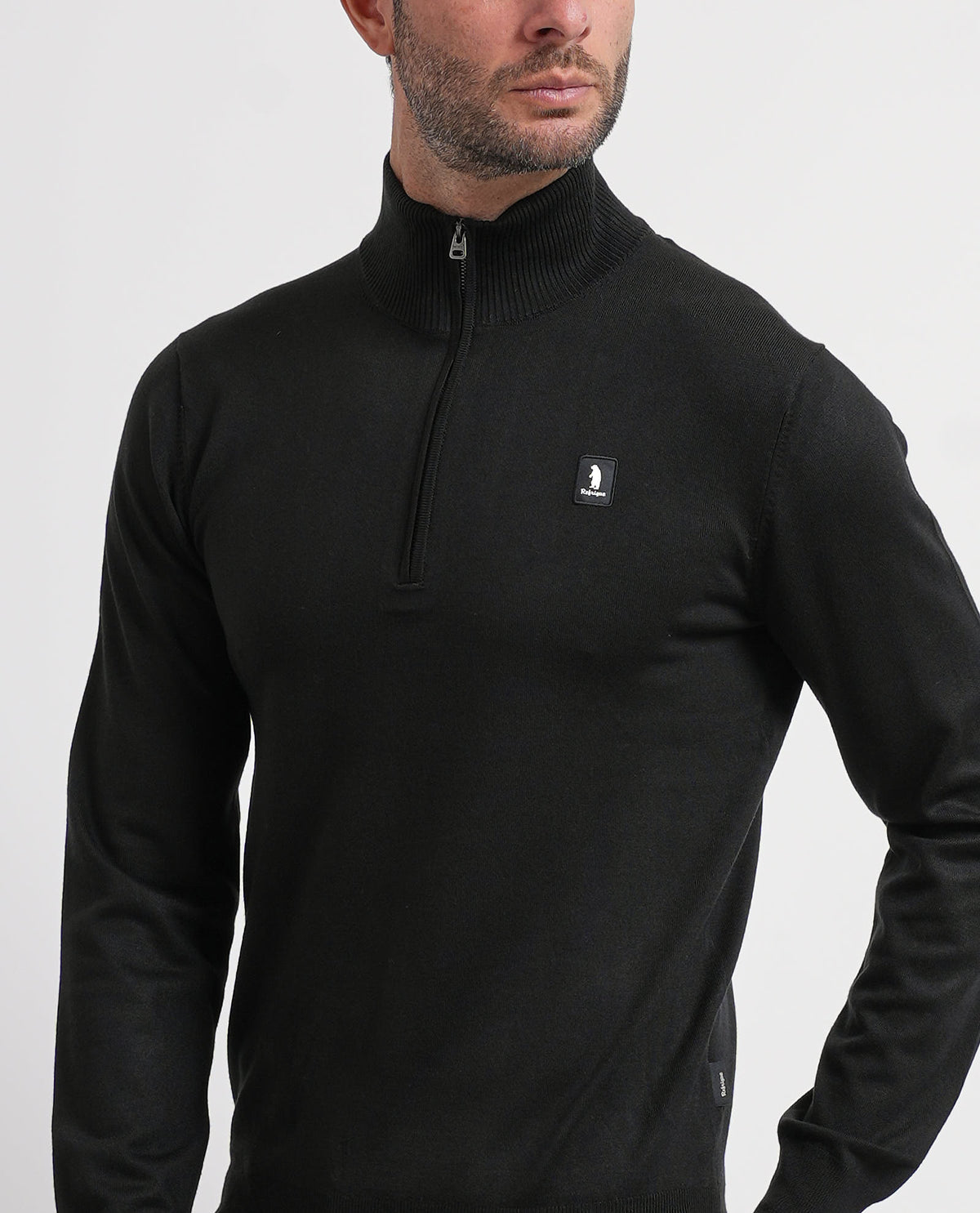 Maglione uomo Refrigue a collo alto e mezza zip 