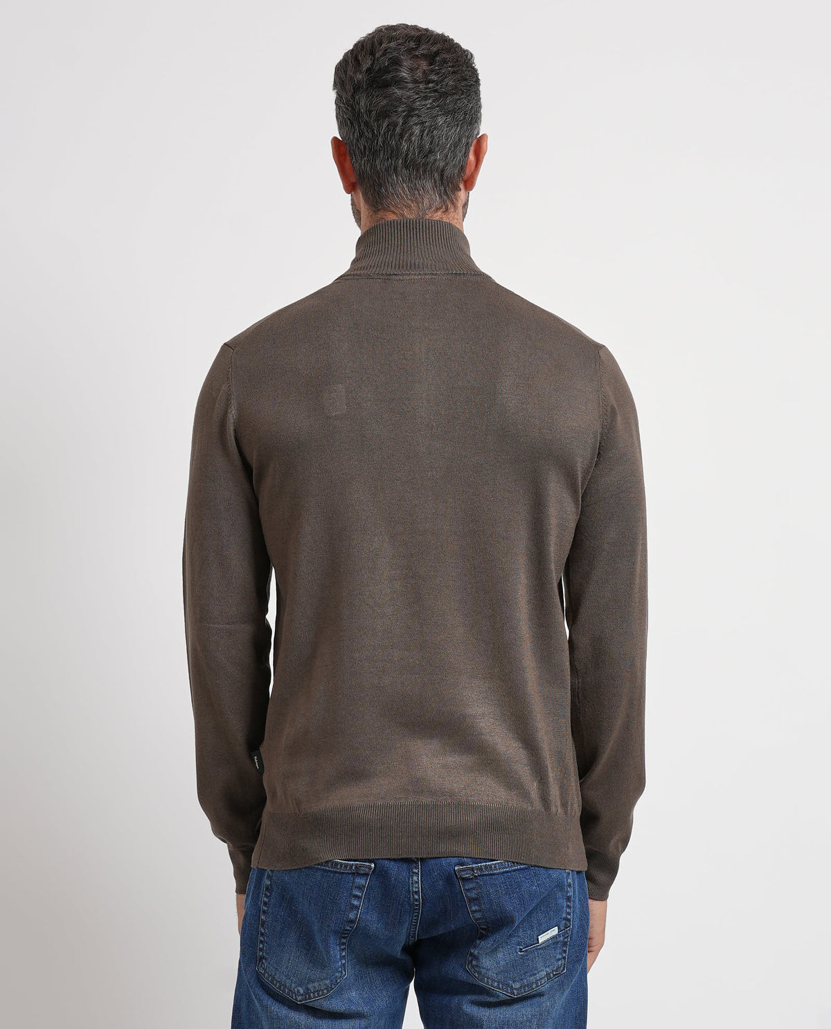 Maglione uomo Refrigue a collo alto e mezza zip 