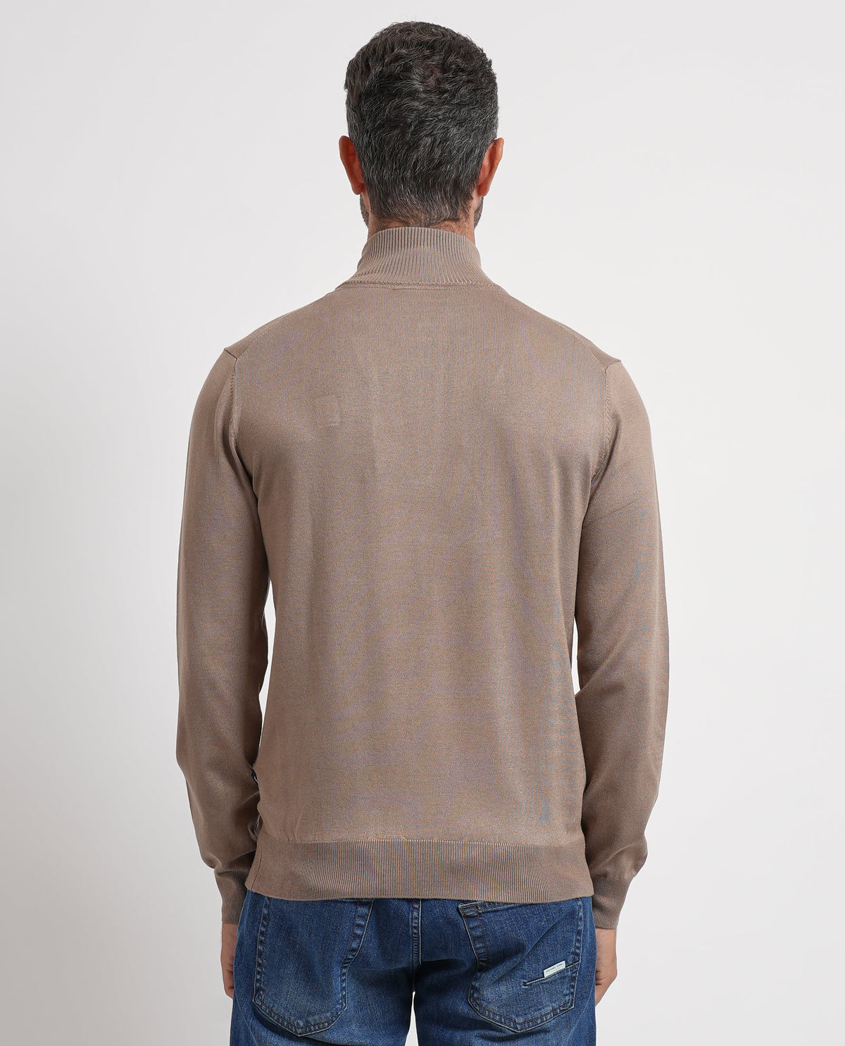 Maglione uomo Refrigue a collo alto e mezza zip 