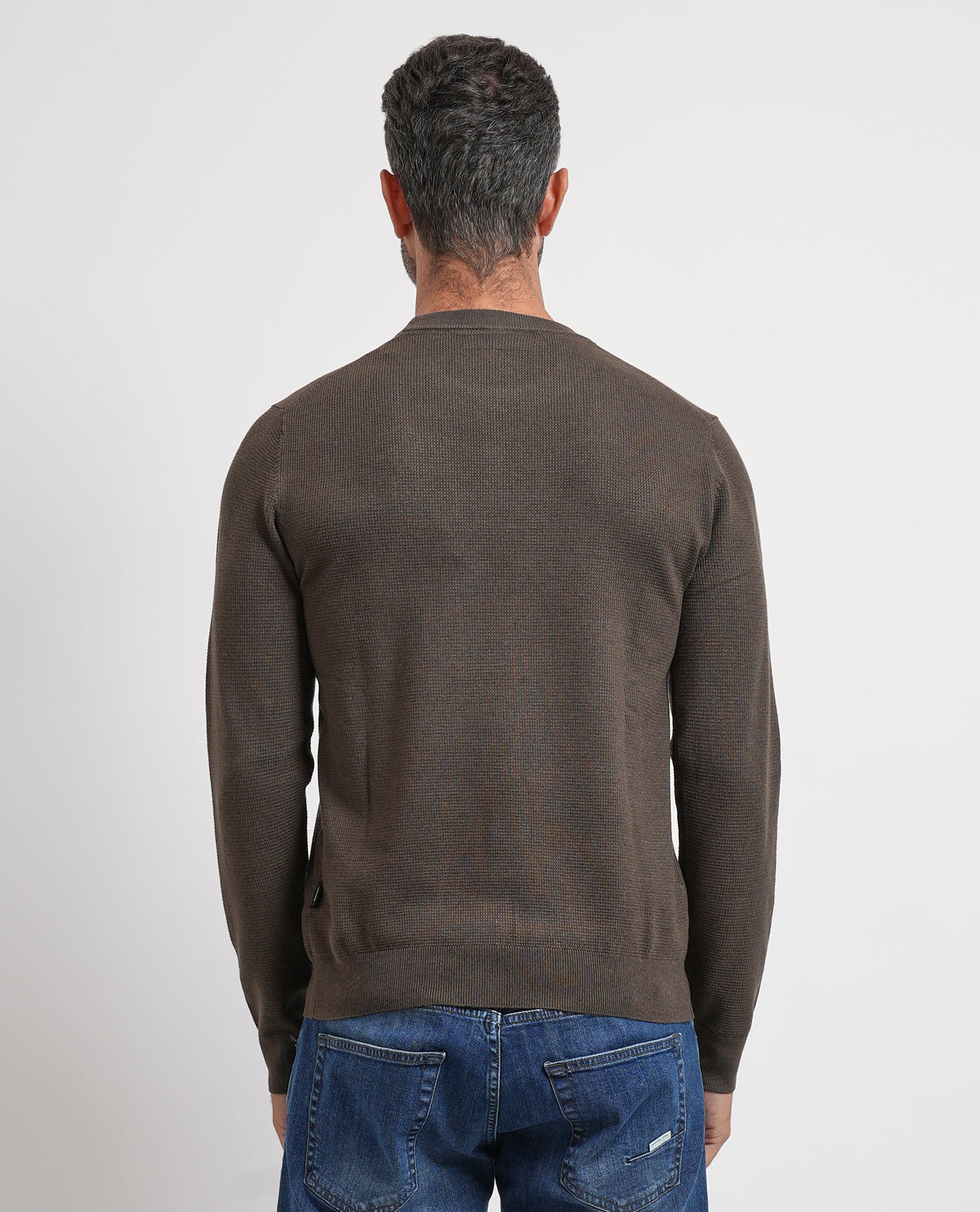 Maglione uomo Refrigue girocollo con logo 