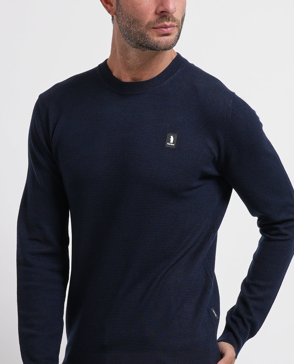 Maglione uomo Refrigue girocollo con logo 