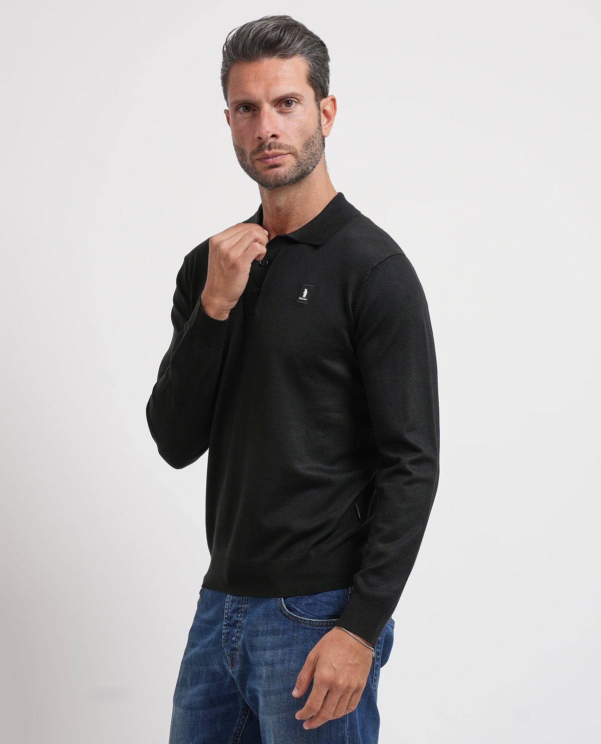 Maglione uomo Refrigue con collo a polo e bottoni 