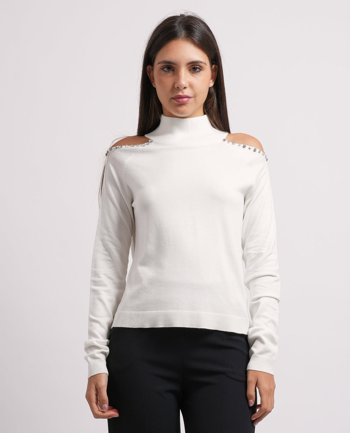 Maglia donna Relish manica lunga collo vulvano 