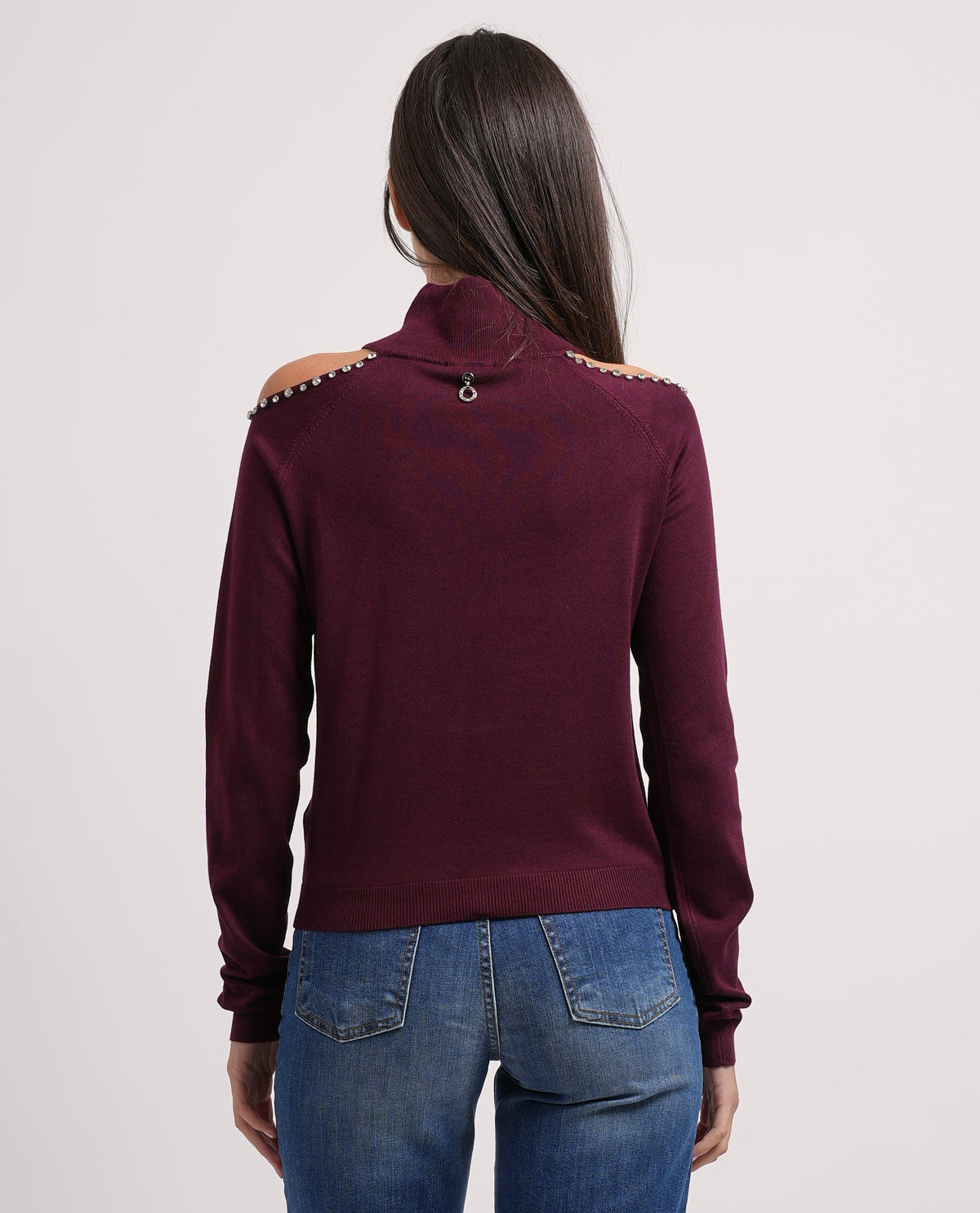 Maglia donna Relish manica lunga collo vulvano 