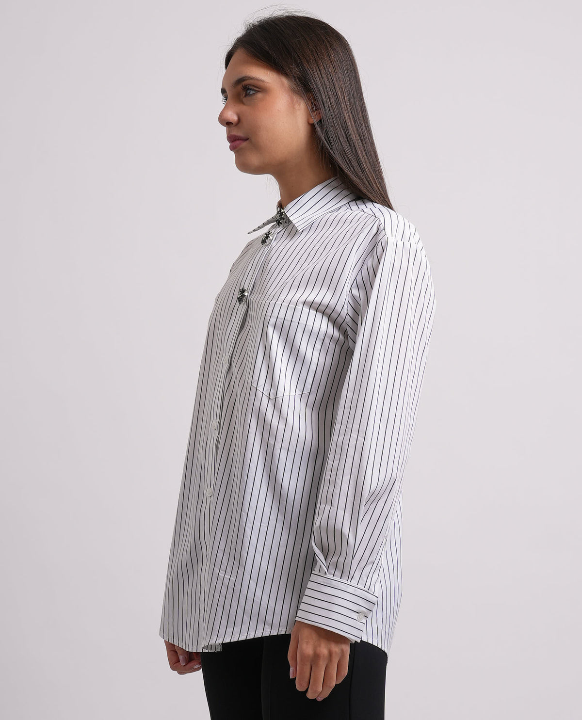 Camicia a manica lunga Relish donna con tasca 