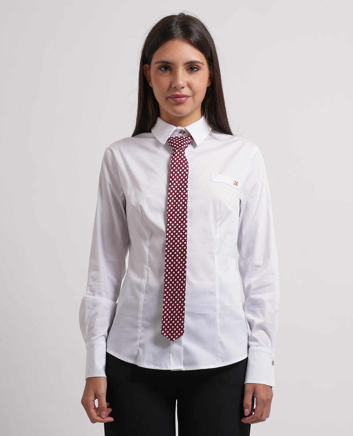 Camicia a manica lunga Relish donna con cravatta 