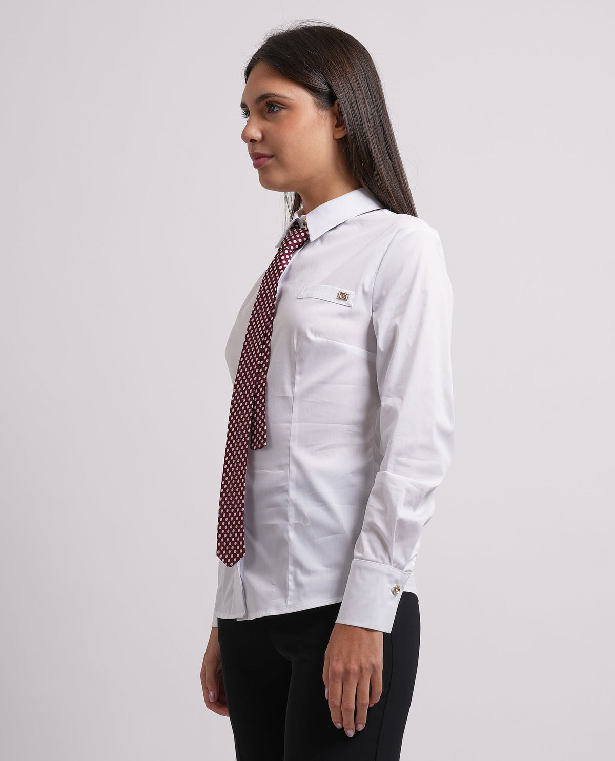 Camicia a manica lunga Relish donna con cravatta 