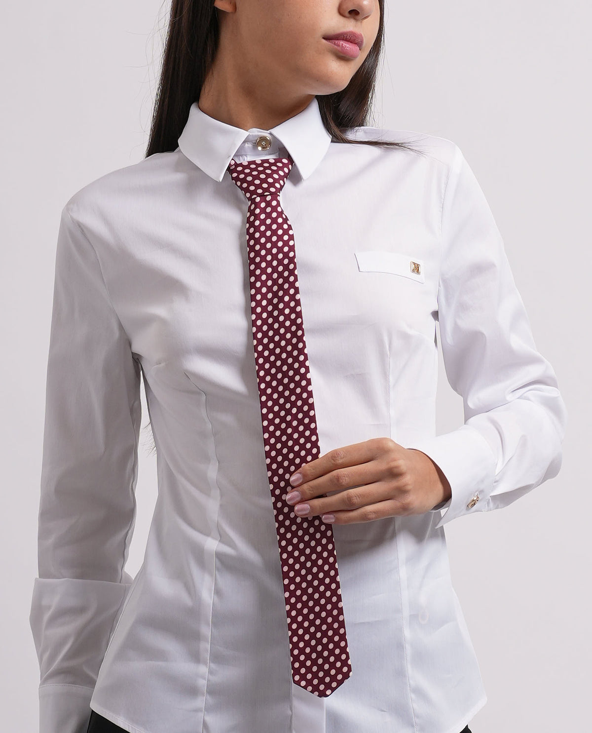 Camicia a manica lunga Relish donna con cravatta 