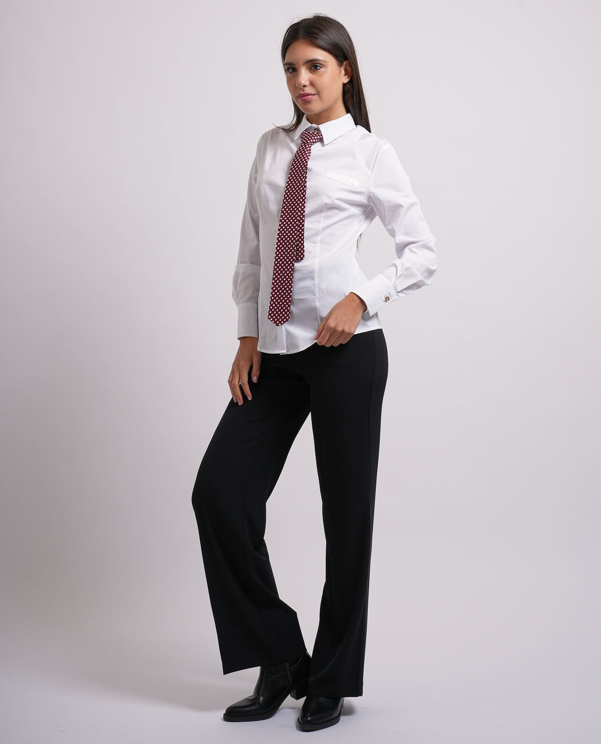 Camicia a manica lunga Relish donna con cravatta 