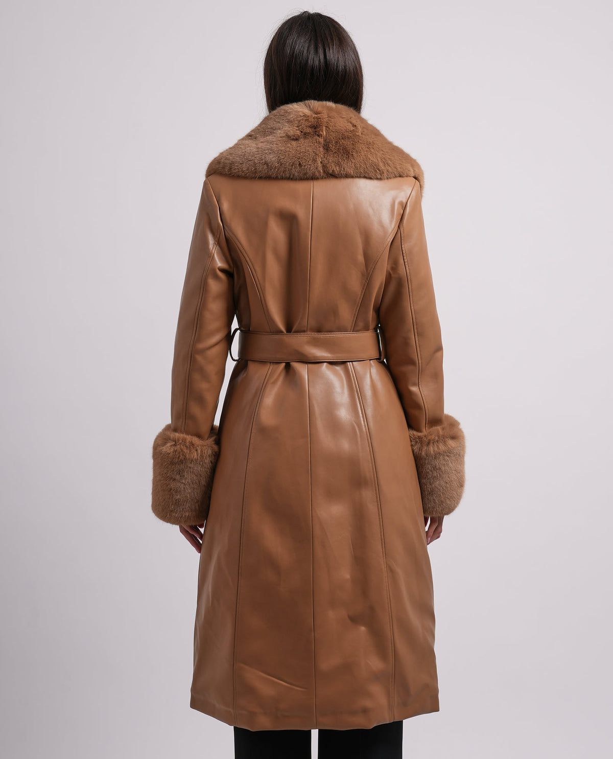 Cappotto donna Relish con collo e polsi in ecopelliccia 