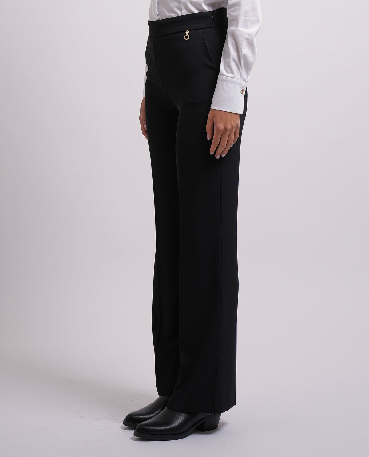 Pantaloni donna Relish a vita alta e tasche francesi 