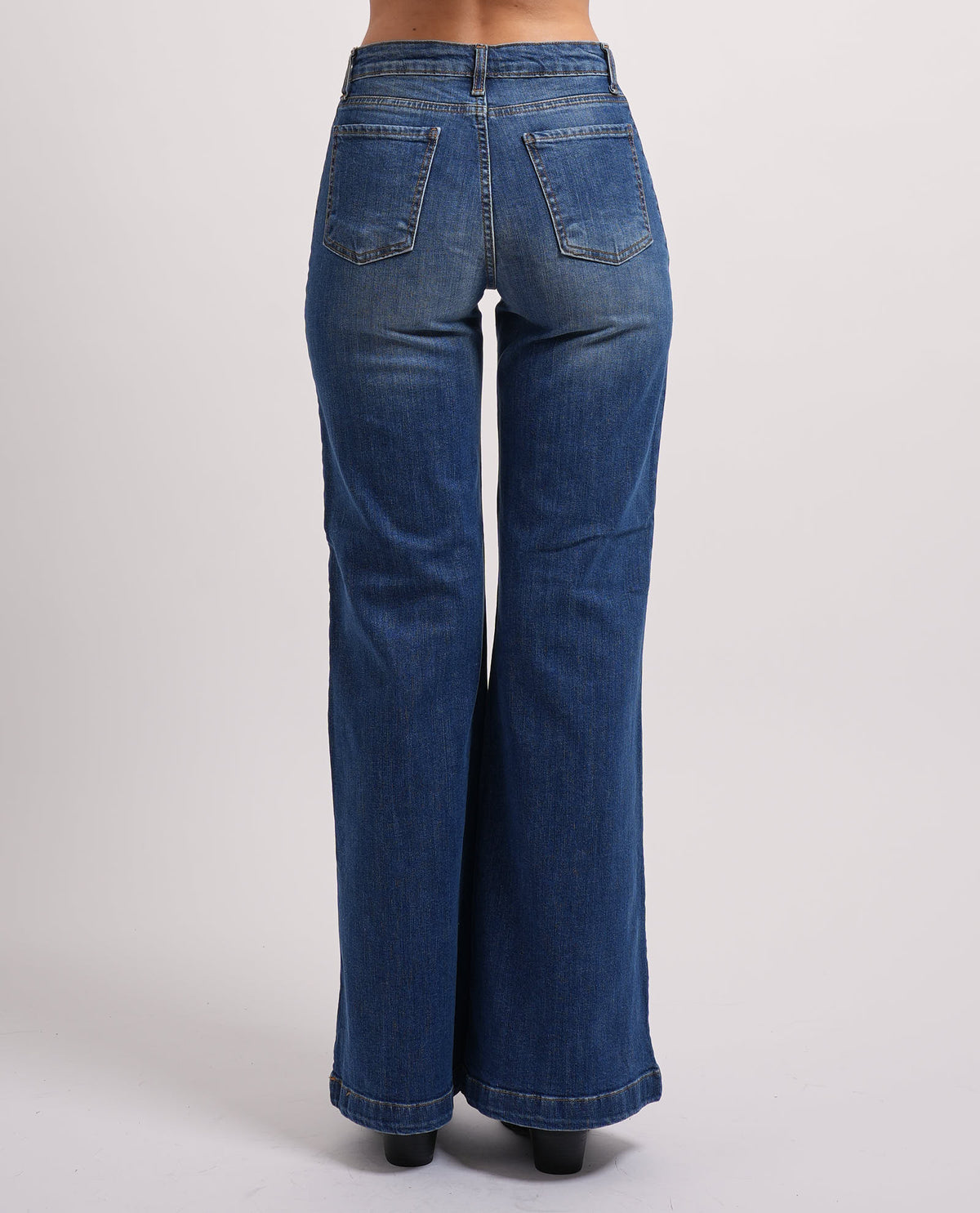 Jeans donna Relish a vita alta con dettaglio bottoni 
