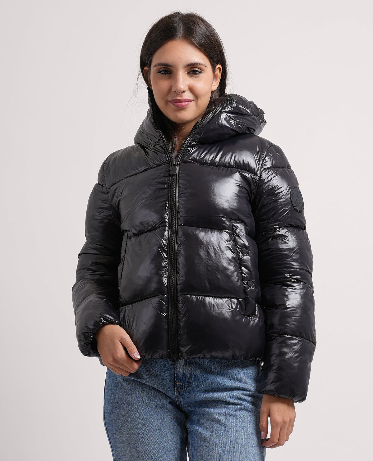 Piumino donna Save the Duck con logo su braccio 