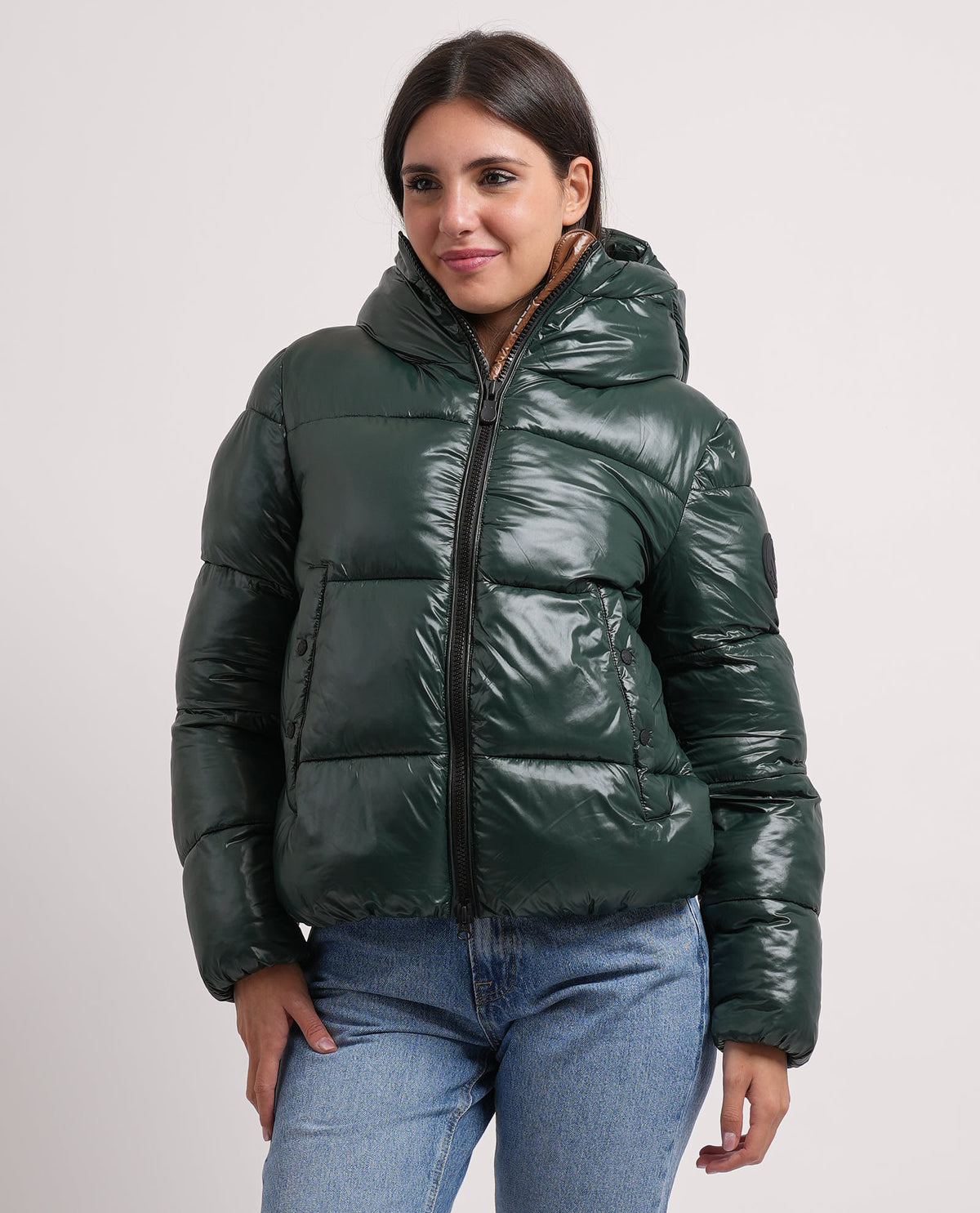 Piumino donna Save the Duck con logo su braccio 
