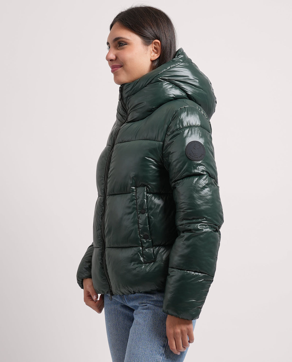 Piumino donna Save the Duck con logo su braccio 