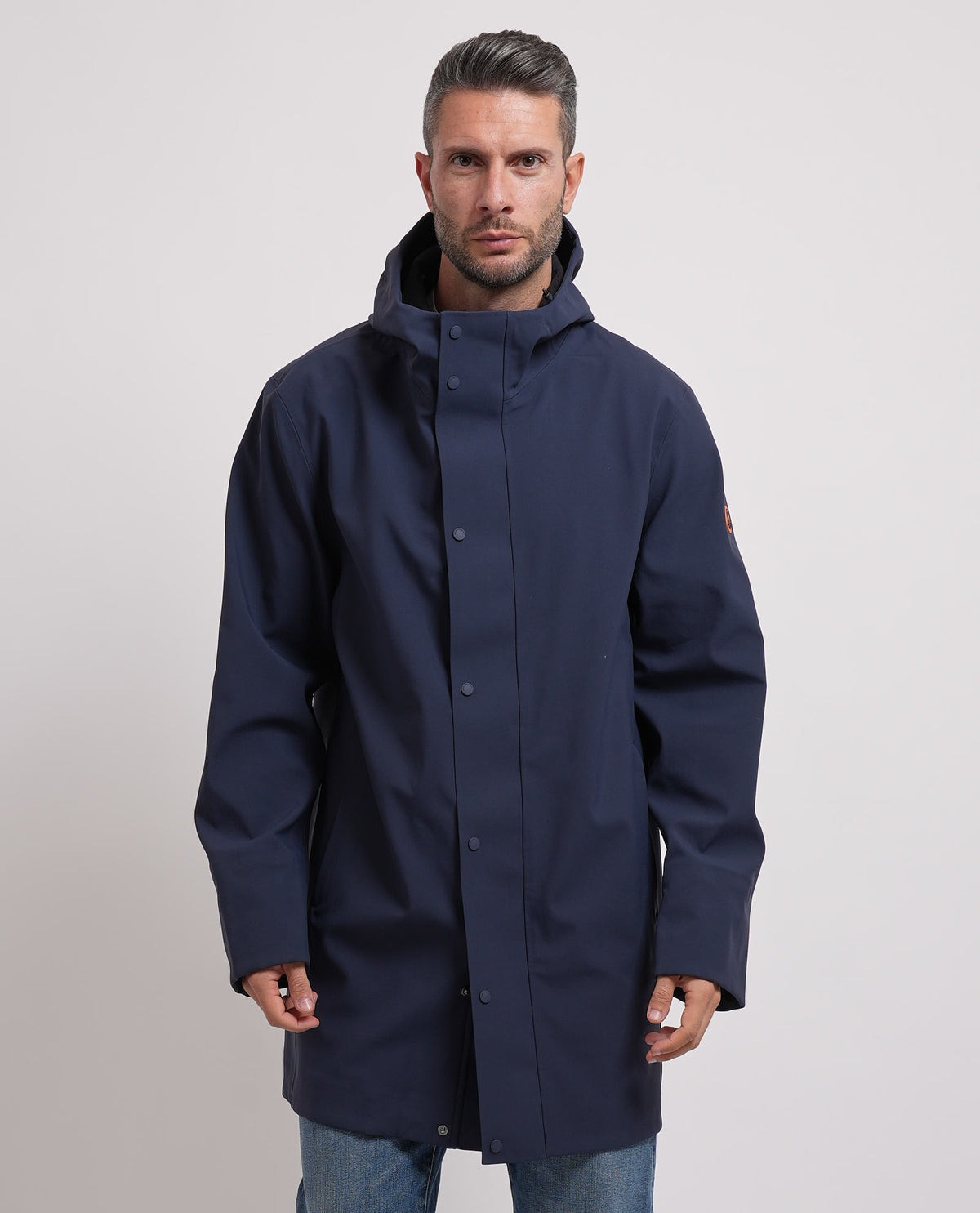 Giubbotto lungo Save the Duck uomo con bottoni e zip 