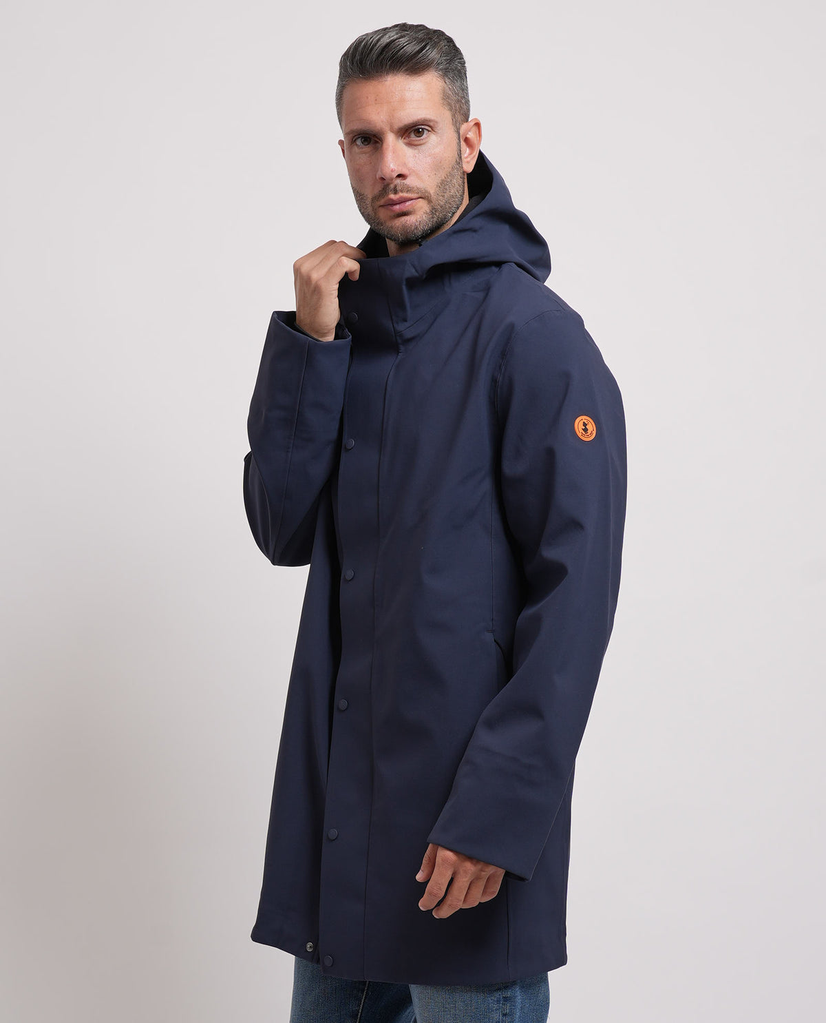 Giubbotto lungo Save the Duck uomo con bottoni e zip 