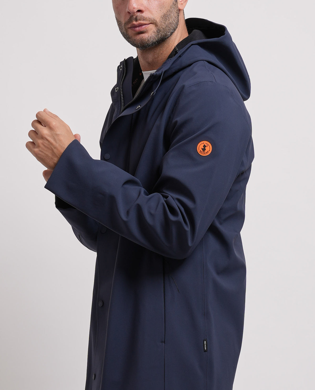 Giubbotto lungo Save the Duck uomo con bottoni e zip 