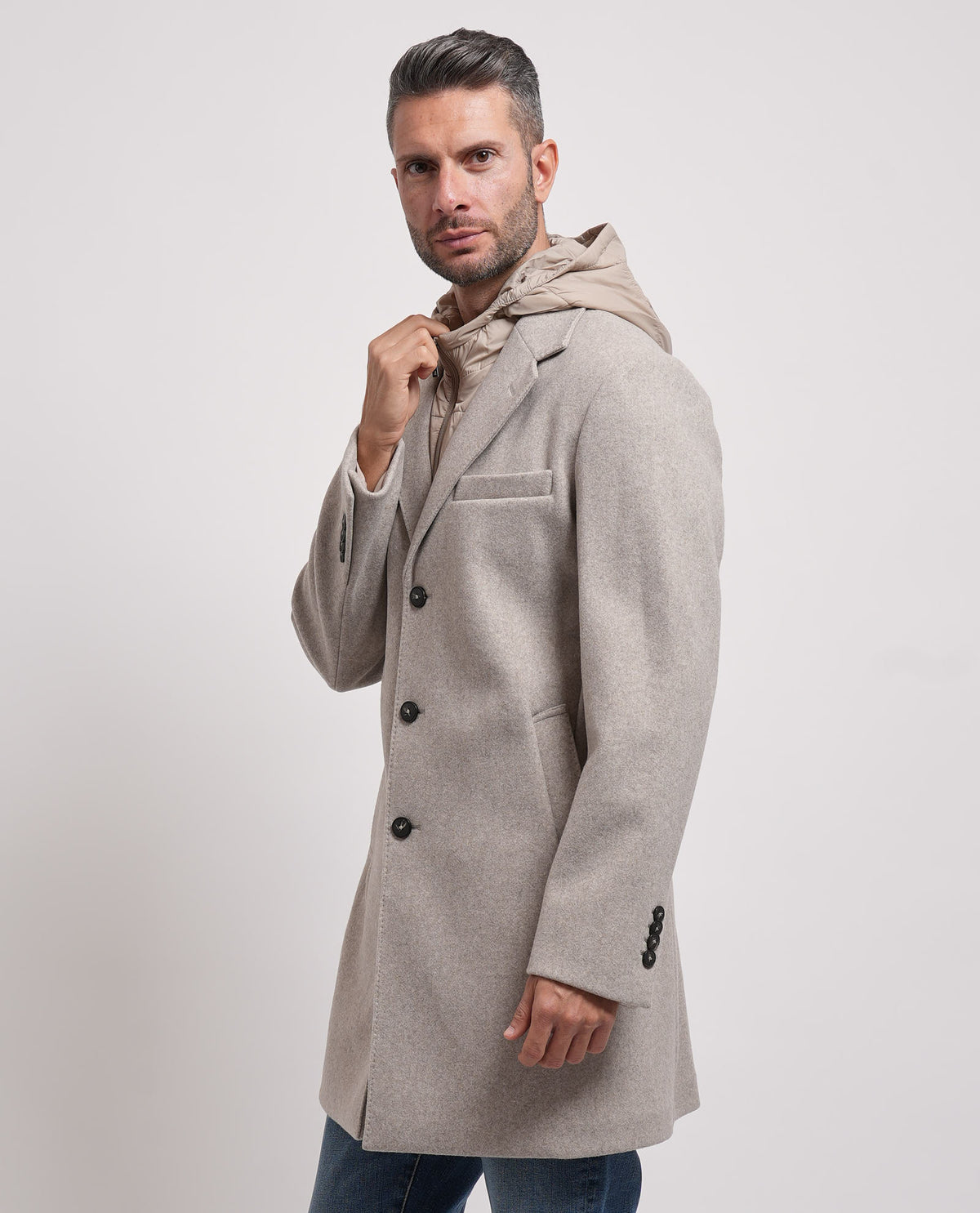 Cappotto lungo Seinse uomo con gilet trapuntato 