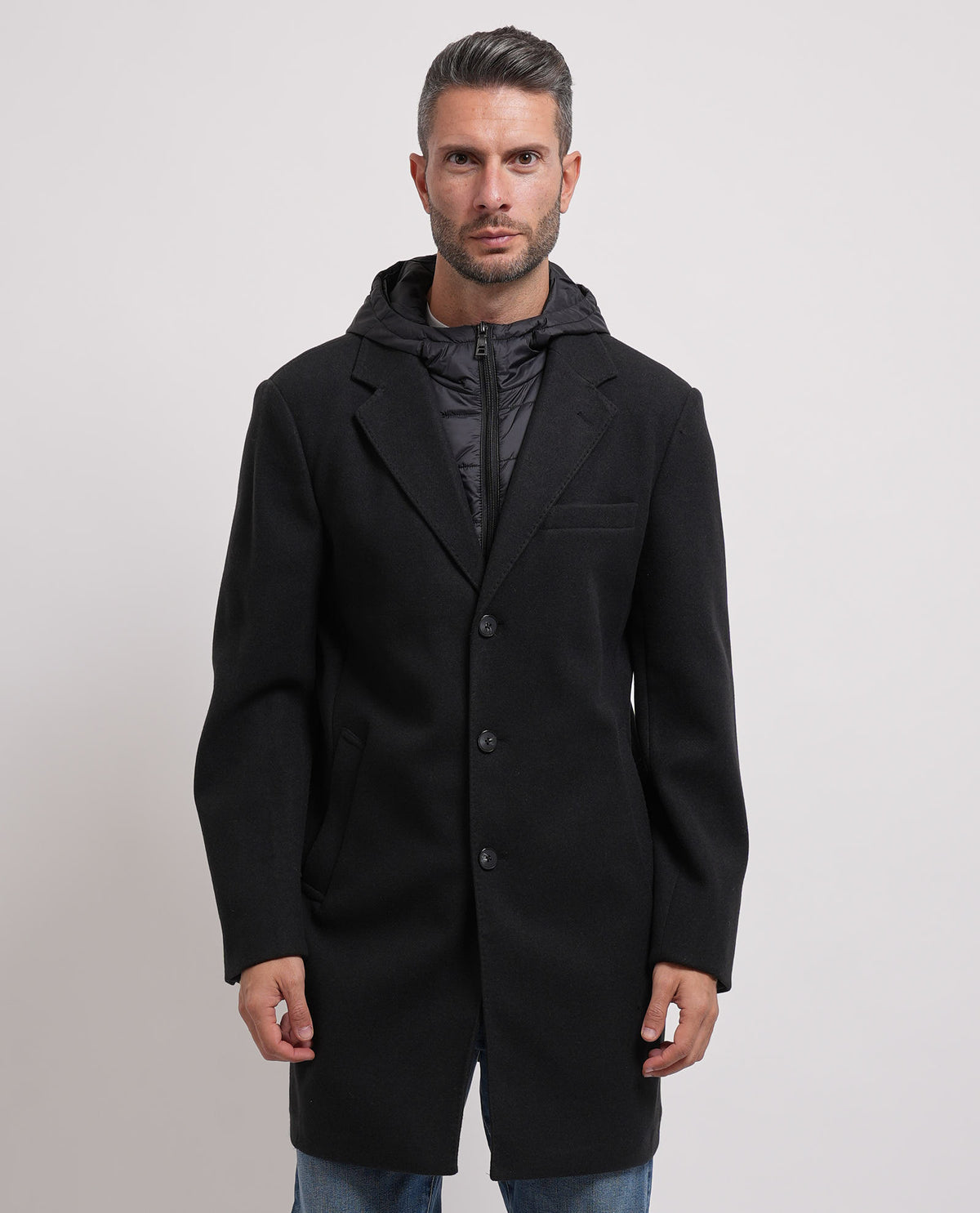 Cappotto lungo Seinse uomo con gilet trapuntato 